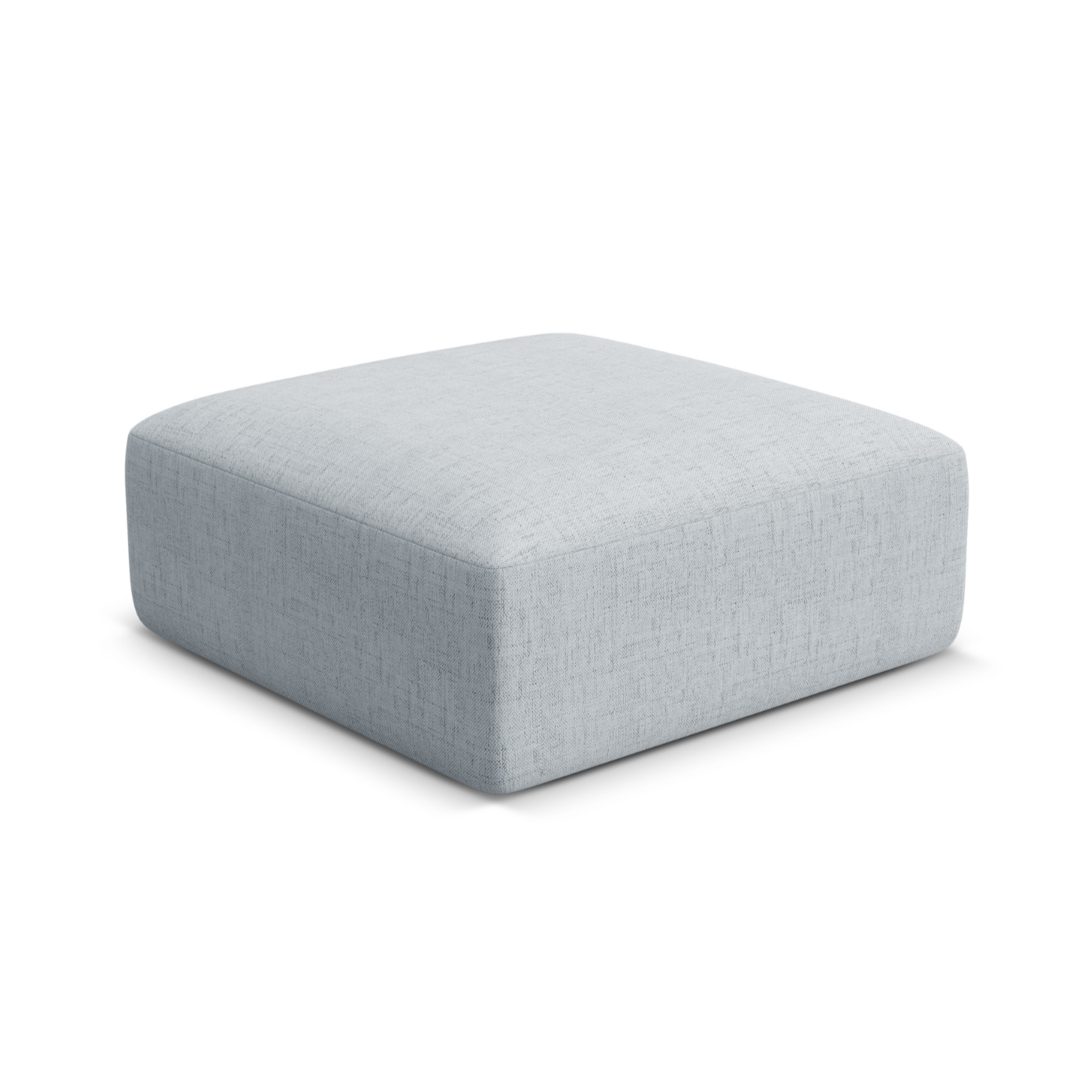 CAMPI light gray chenille pouf