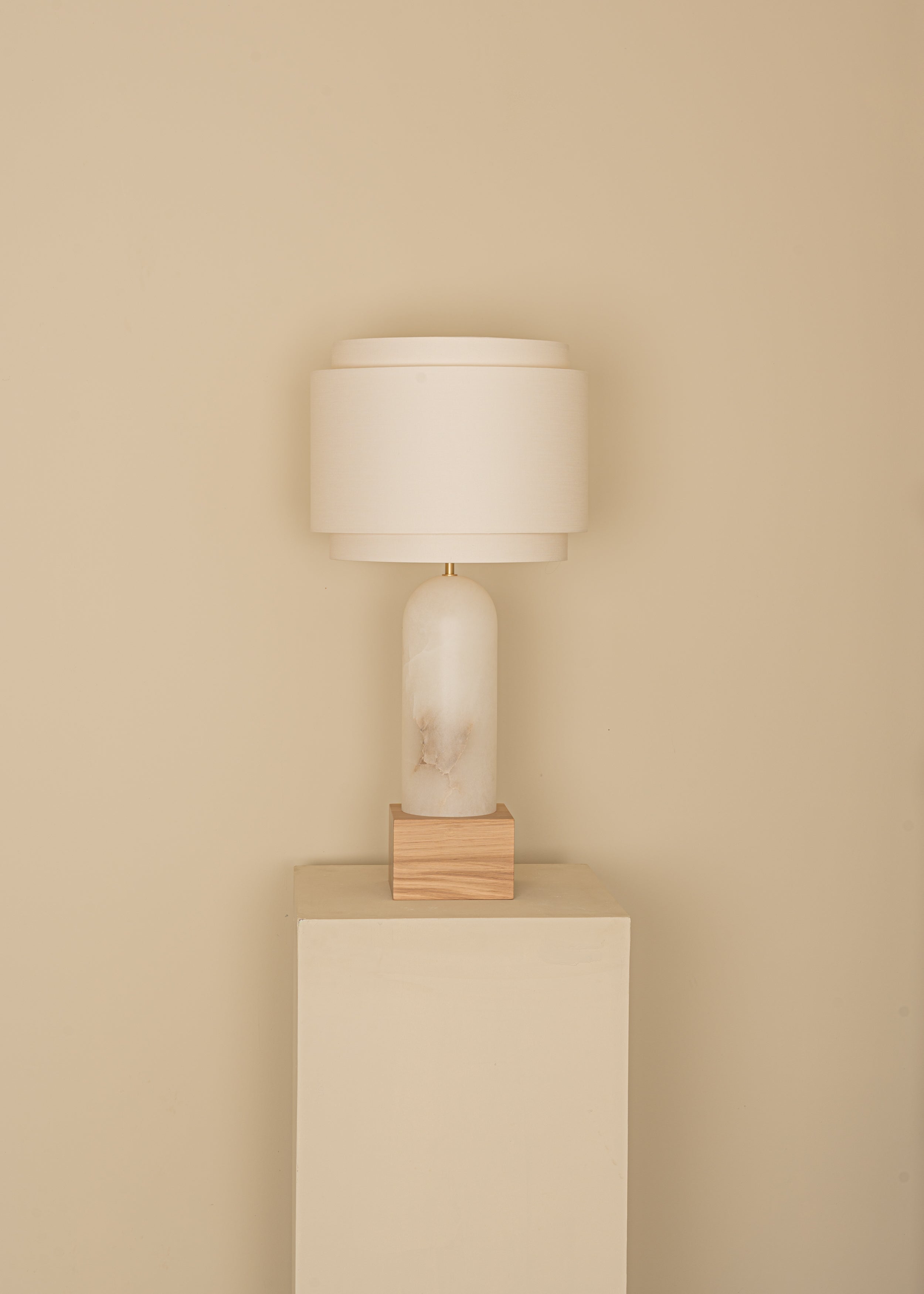 PURA KELO DOUBLE Table Lamp White Alabaster