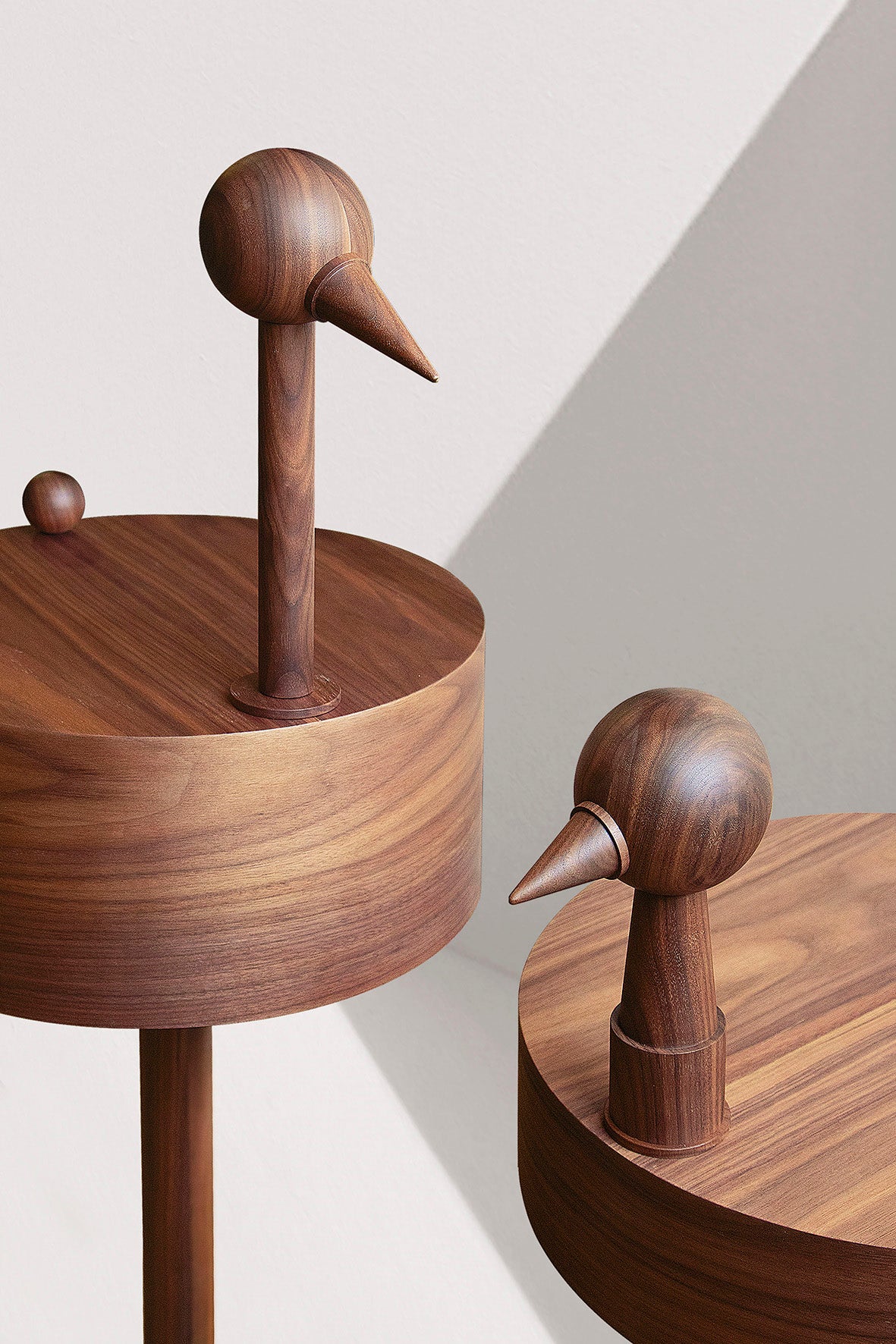 Koffietafel RARA AVIS notenhout met marmeren basis