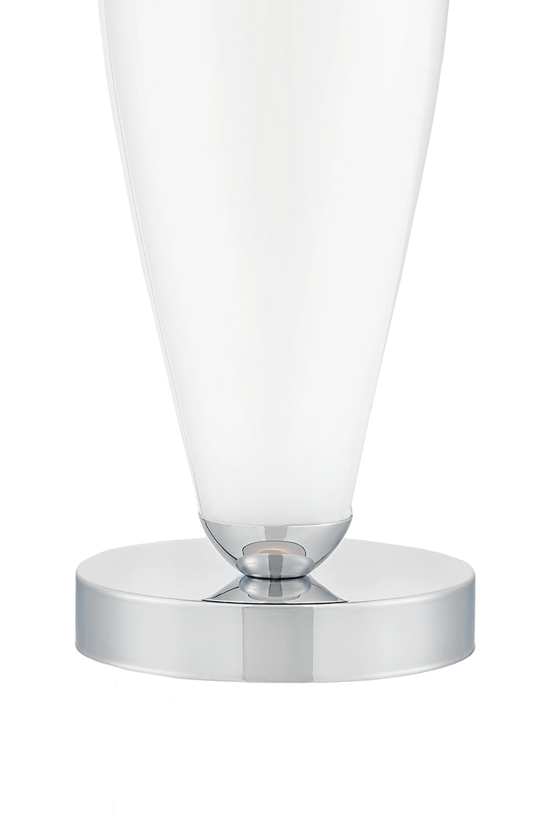 REA table lamp white with a frosted base and silver finish