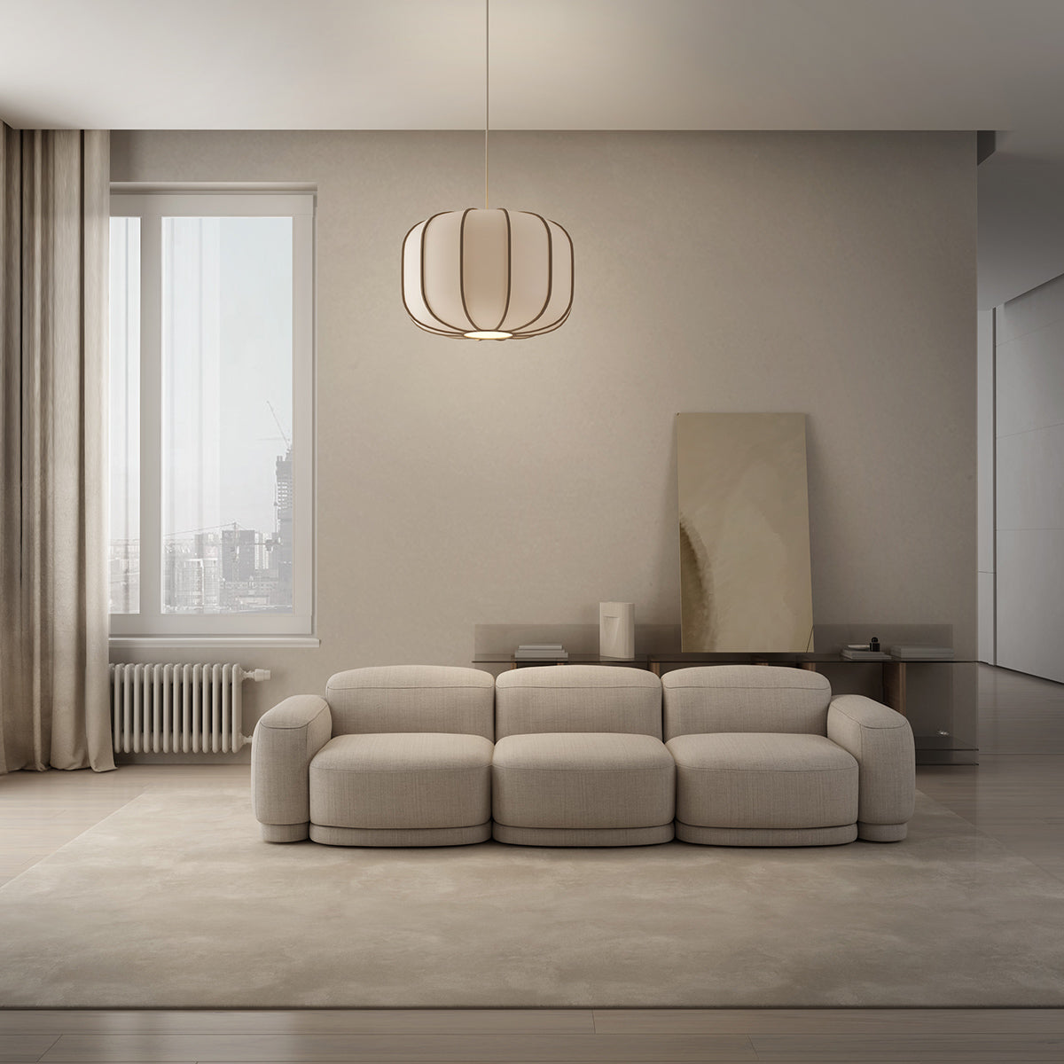 3-Seater Upholstered Modular Sofa REM