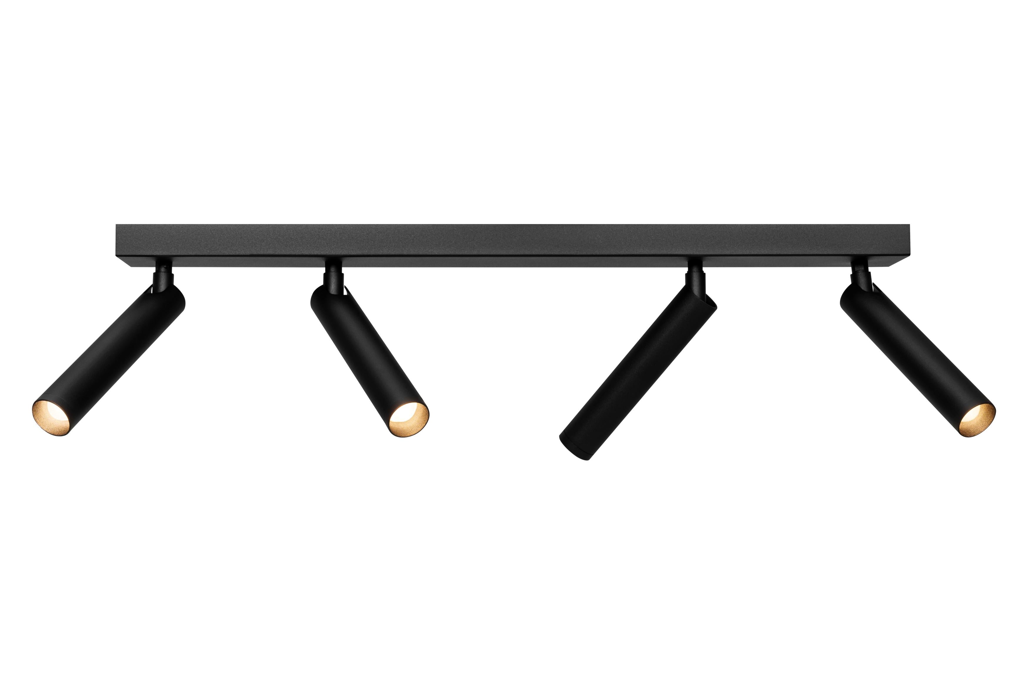 Plafondlamp ROLL 4 zwart