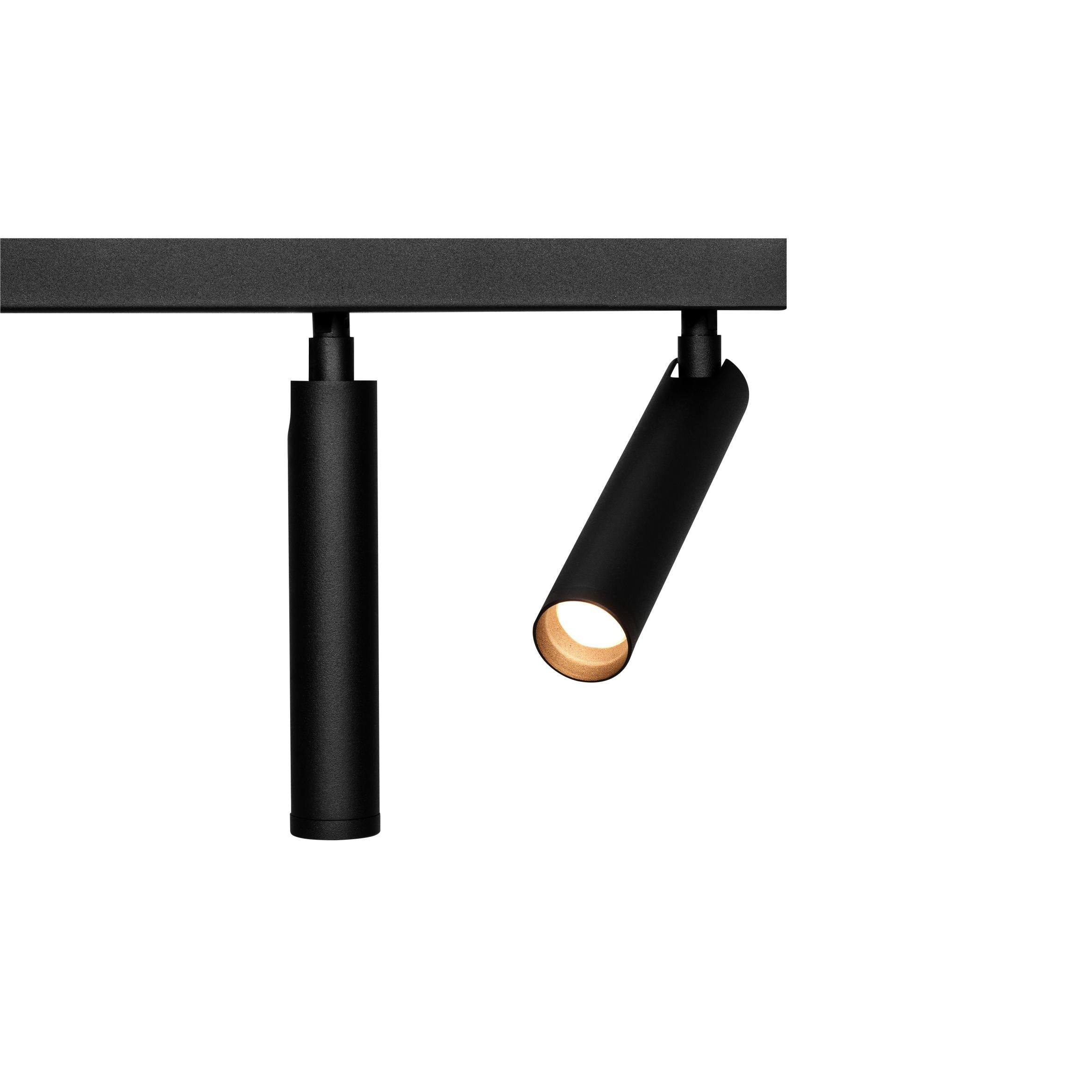 ROLL 6 Black Ceiling Lamp