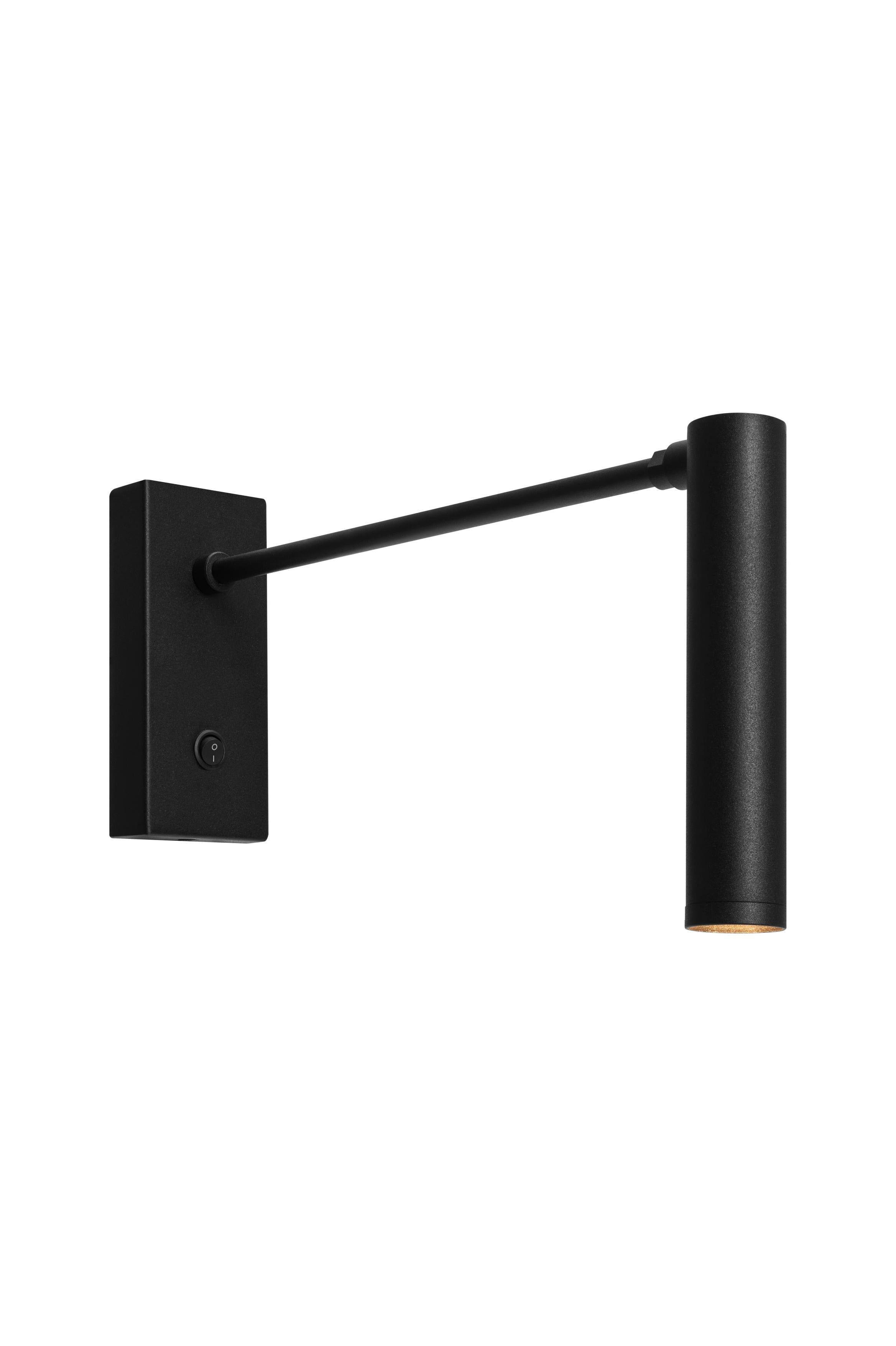 Verstelbare wandlamp ROLL zwart