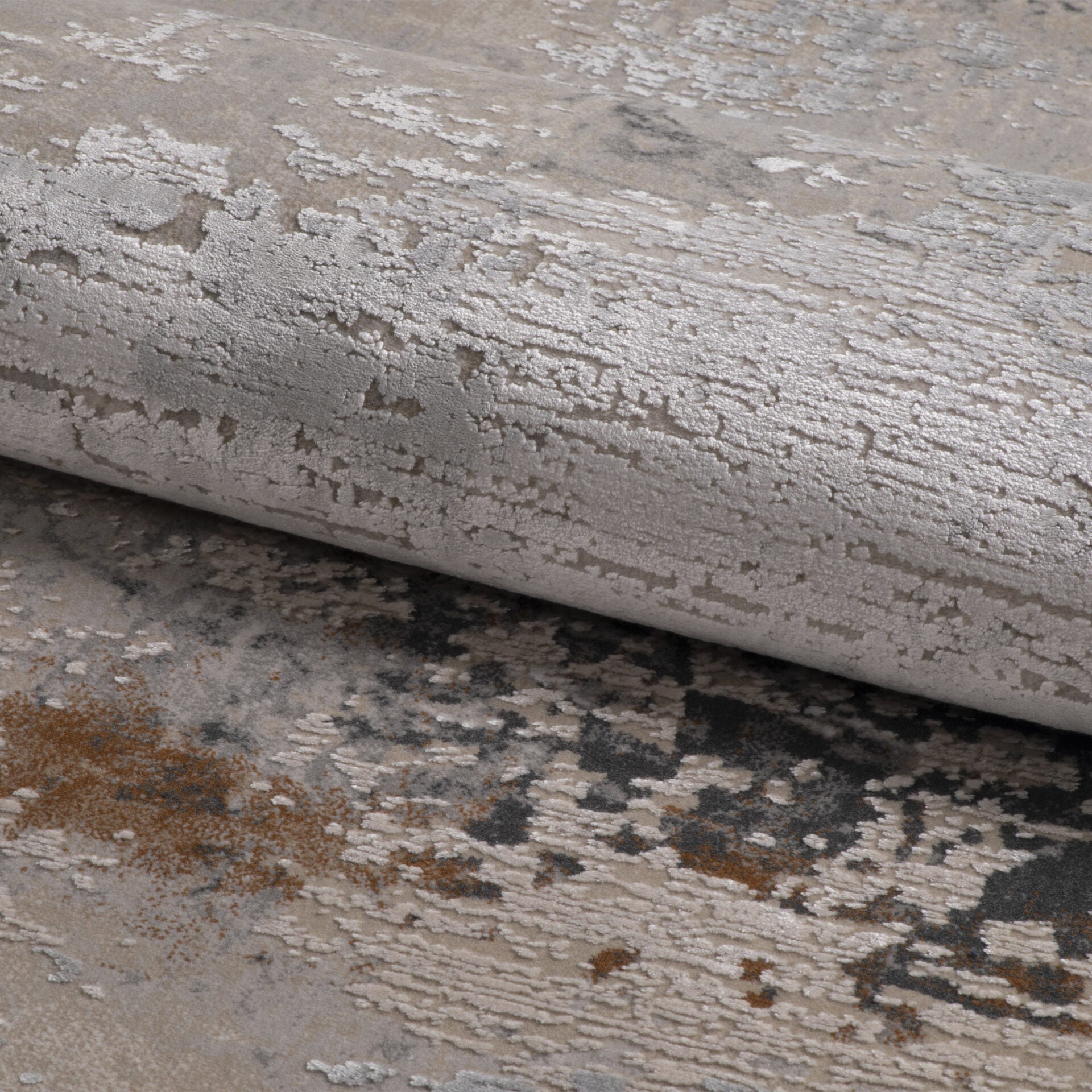 Teppich ROYAL dunkelbeige mit braunem