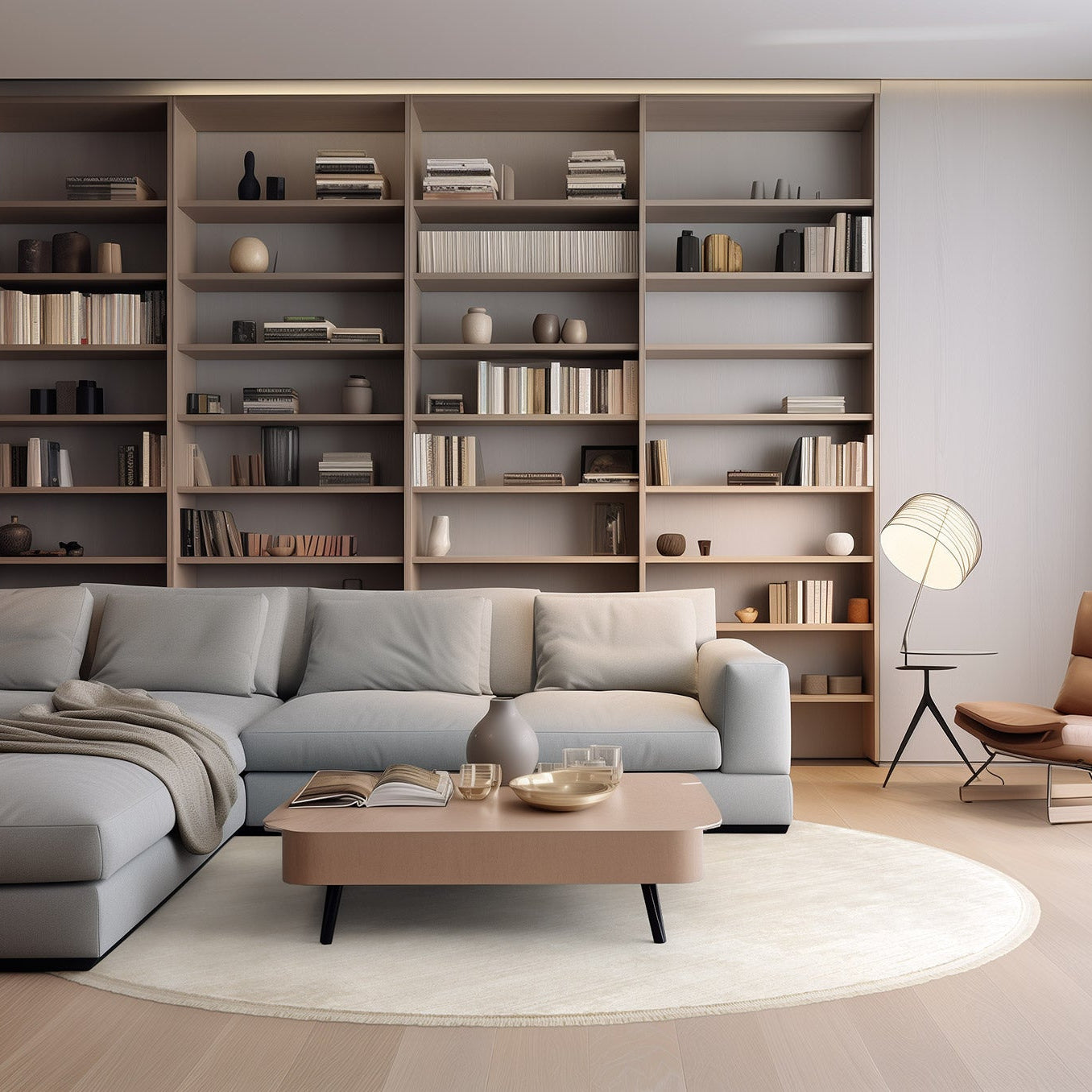 Ronde tapijt ROYAL crème