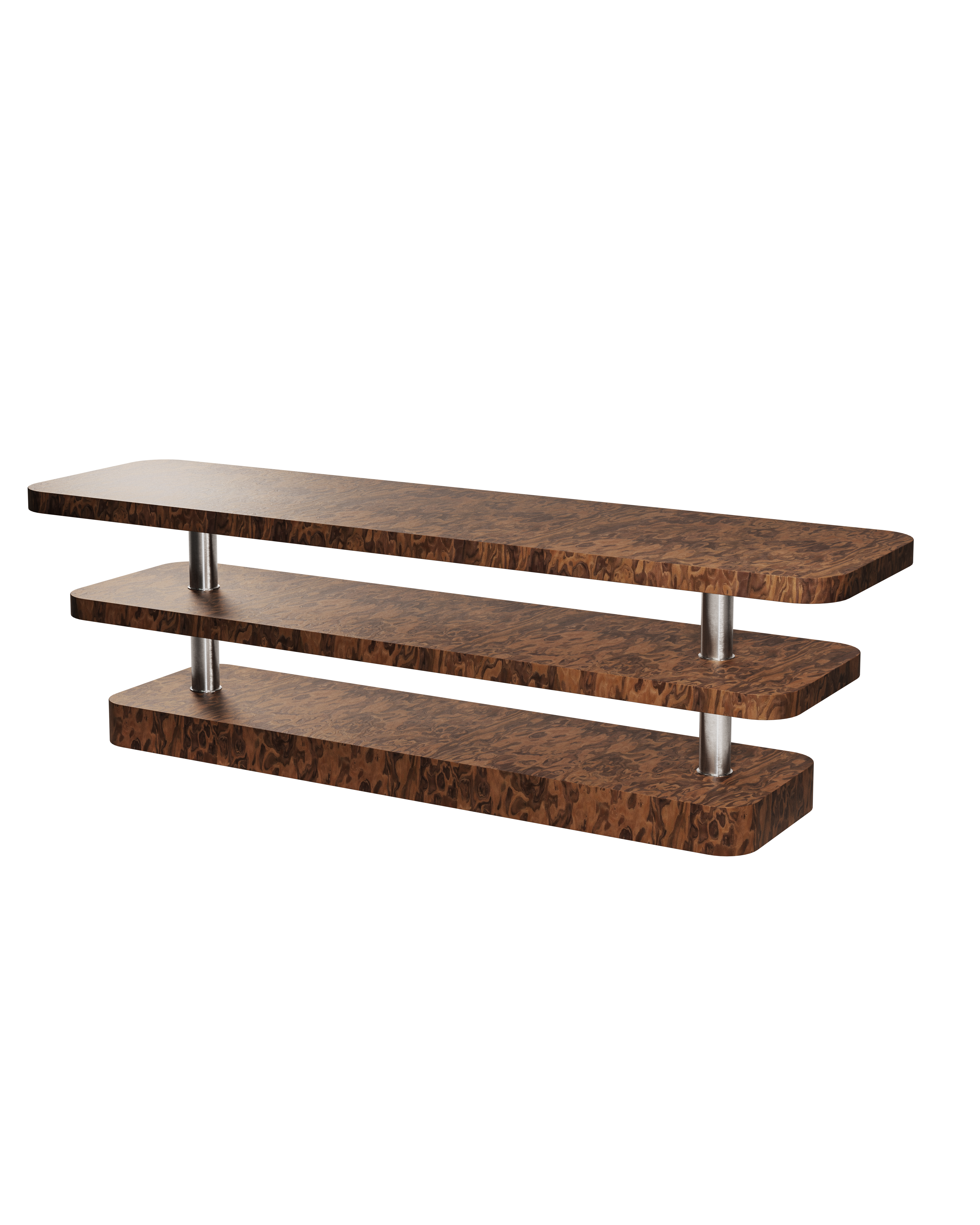 RTV Cabinet REL California Burl Veneer with Steel Elements