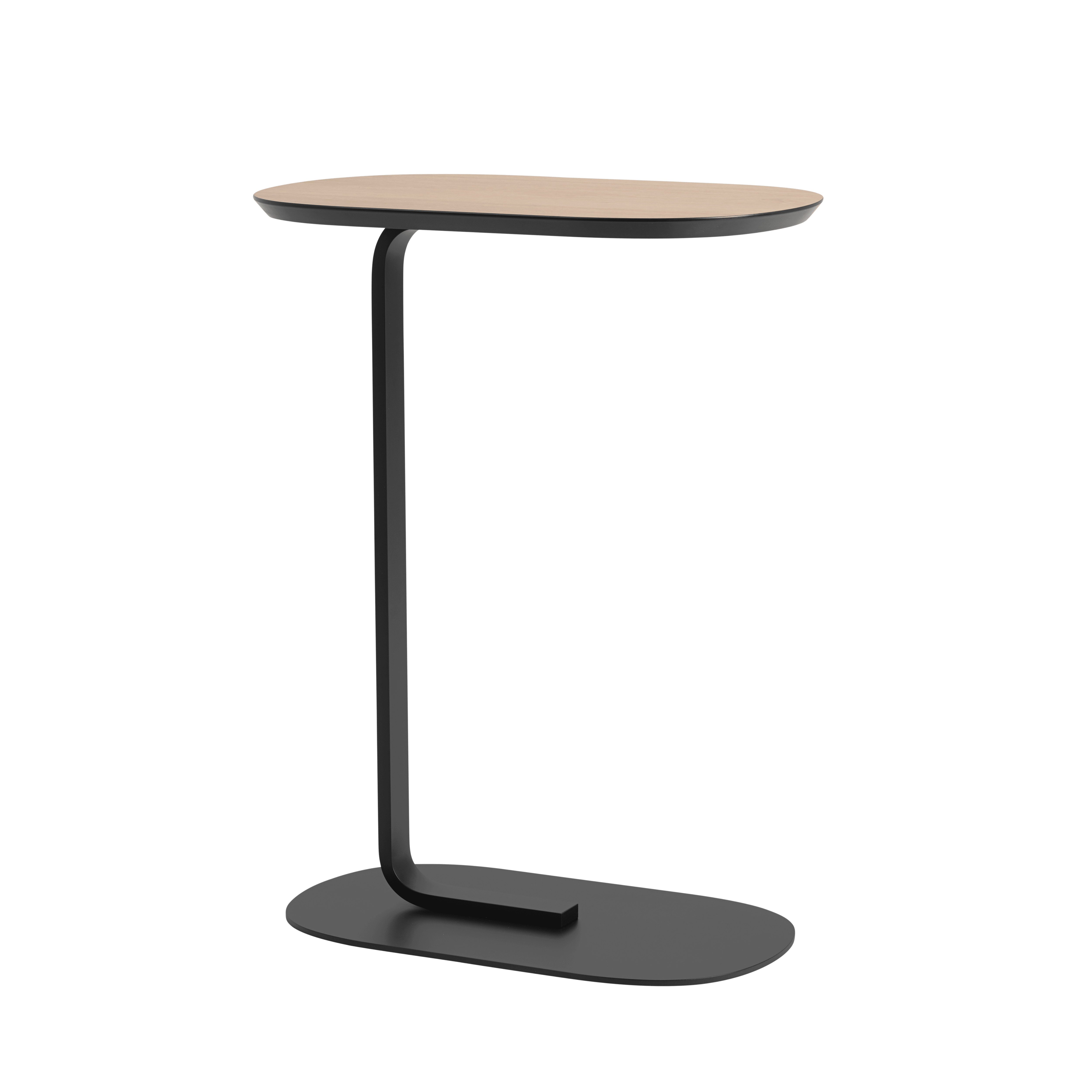 Zijtafel RELATE eiken laminaat met zwarte basis