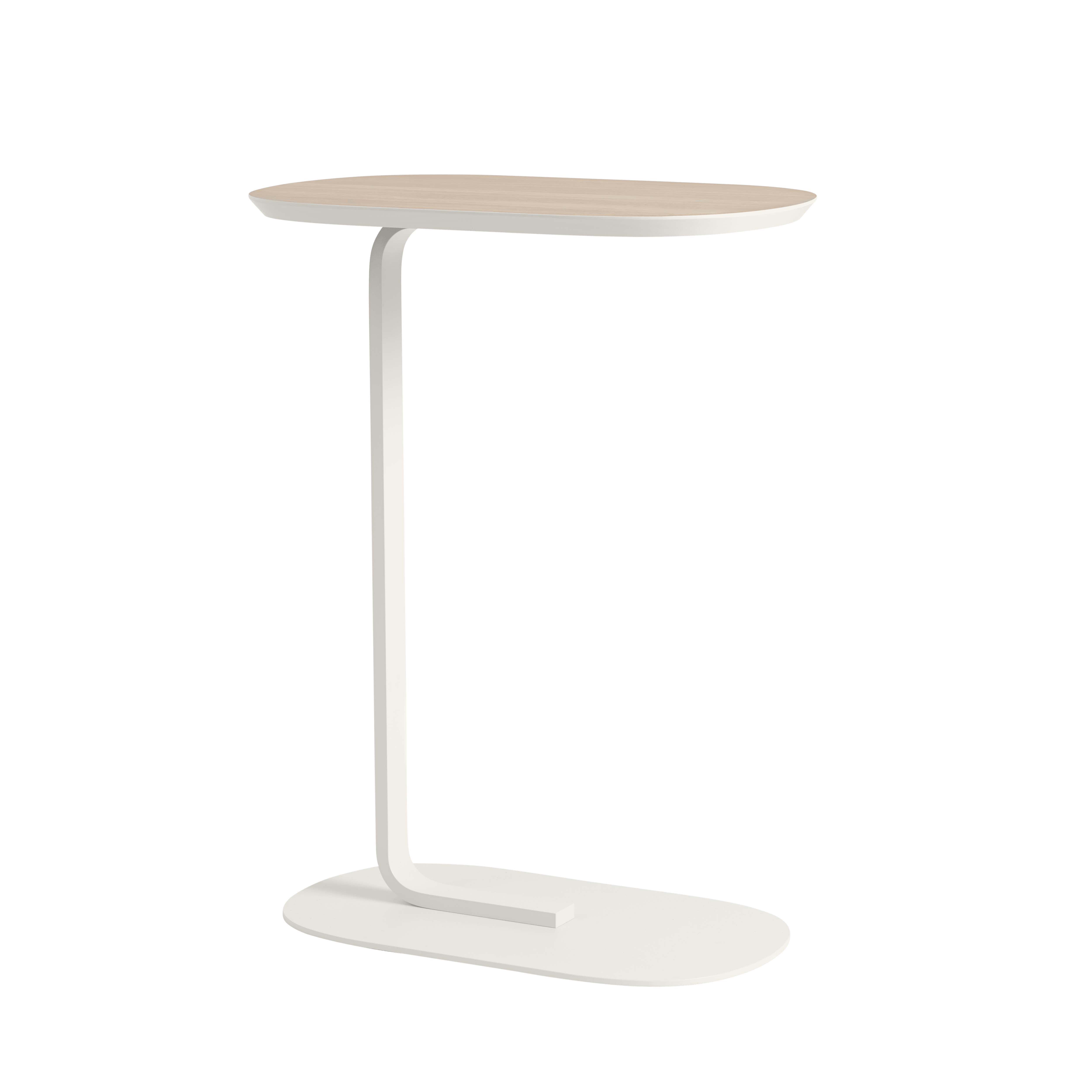 Zijtafel RELATE eiken laminaat met gebroken witte basis