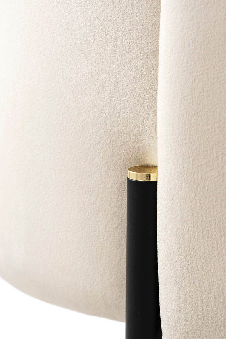 Sessel RENDEZ VOUS gepolstert mit schwarzem Gestell