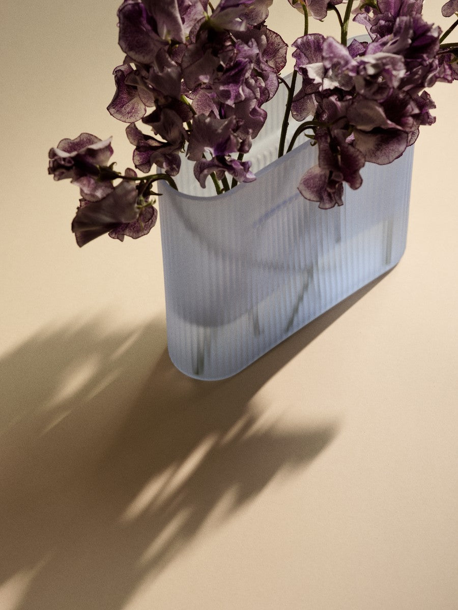 Ridge Blue Vase