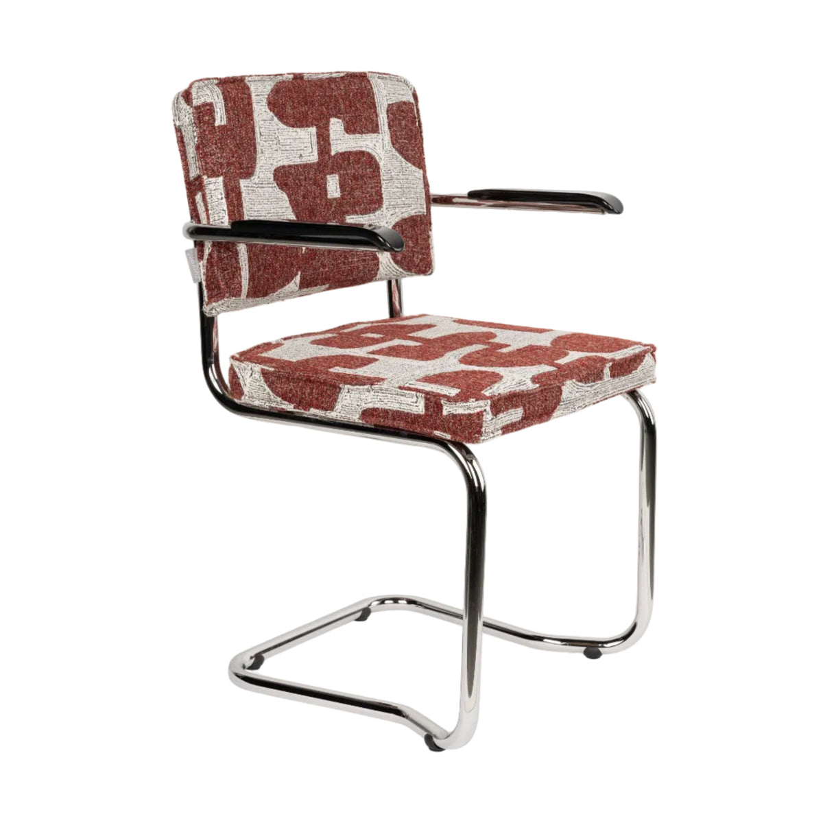 Fauteuil met armleuningen Ridge Kink Deco Symbols rood