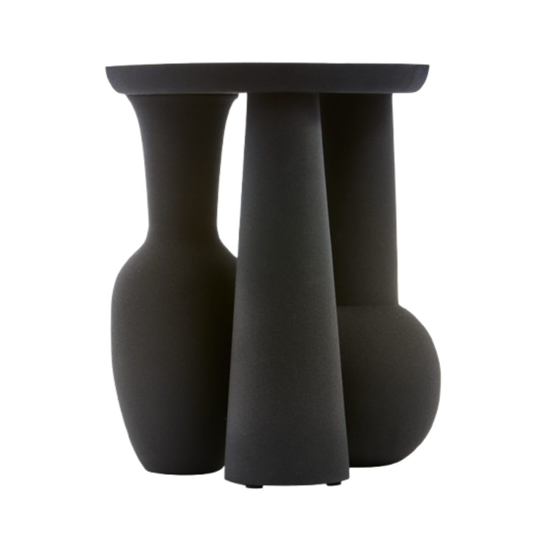 Vase ROMAN VASE & PLATTE schwarz