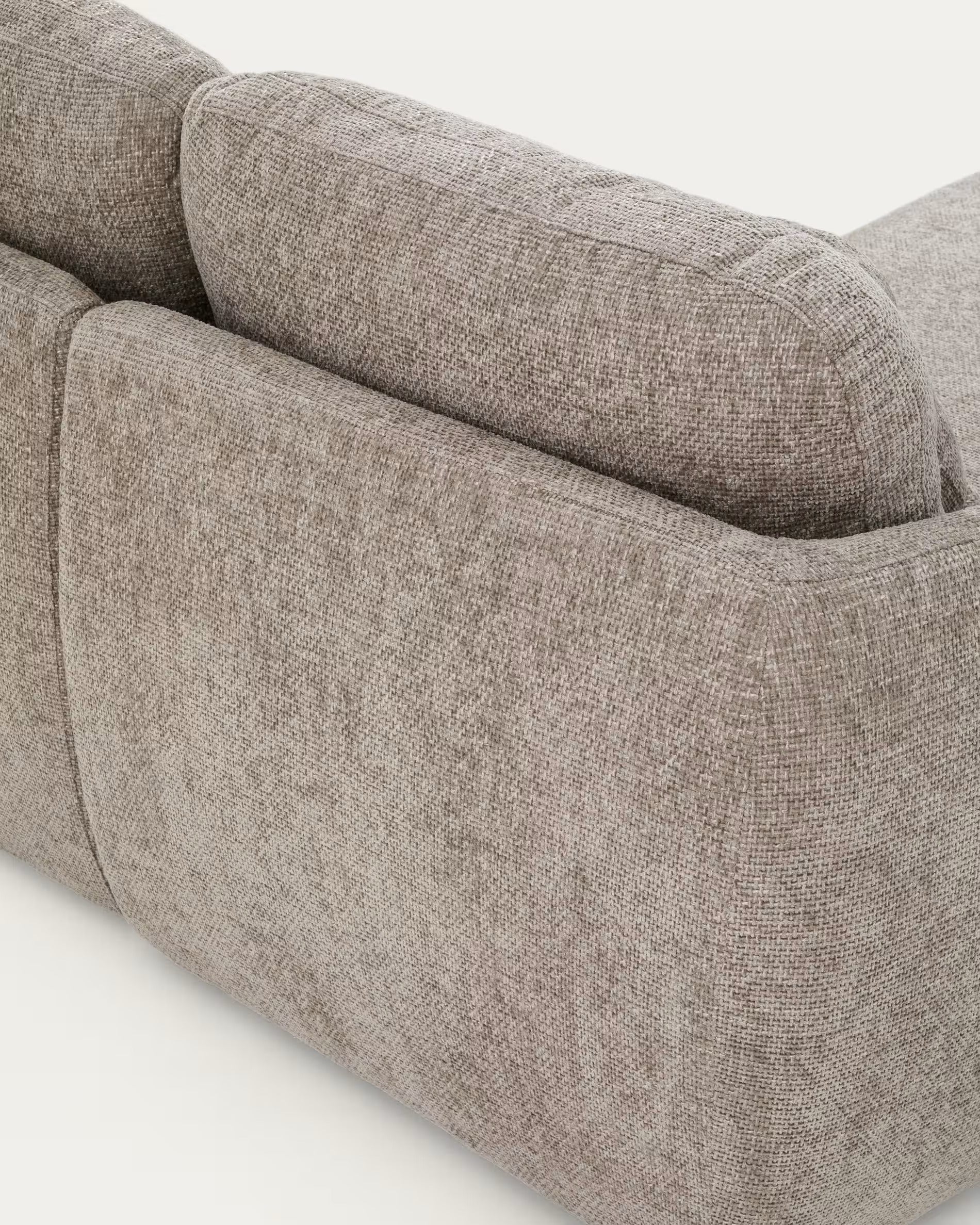 Left-facing 3-seater sofa bed LAIRA taupe