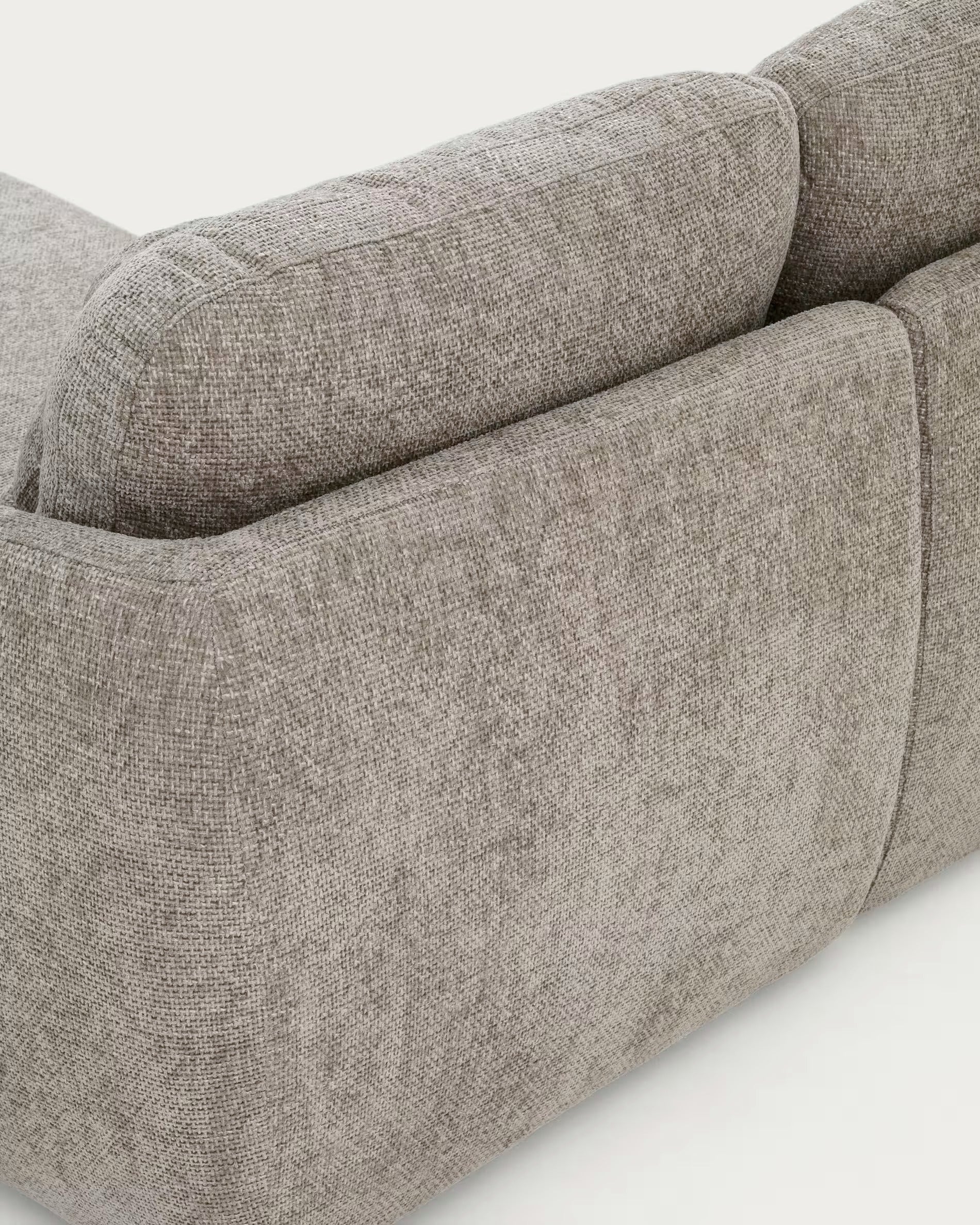 Rechtsseitige 3-Sitzer-Couch mit Schlaffunktion LAIRA taupe