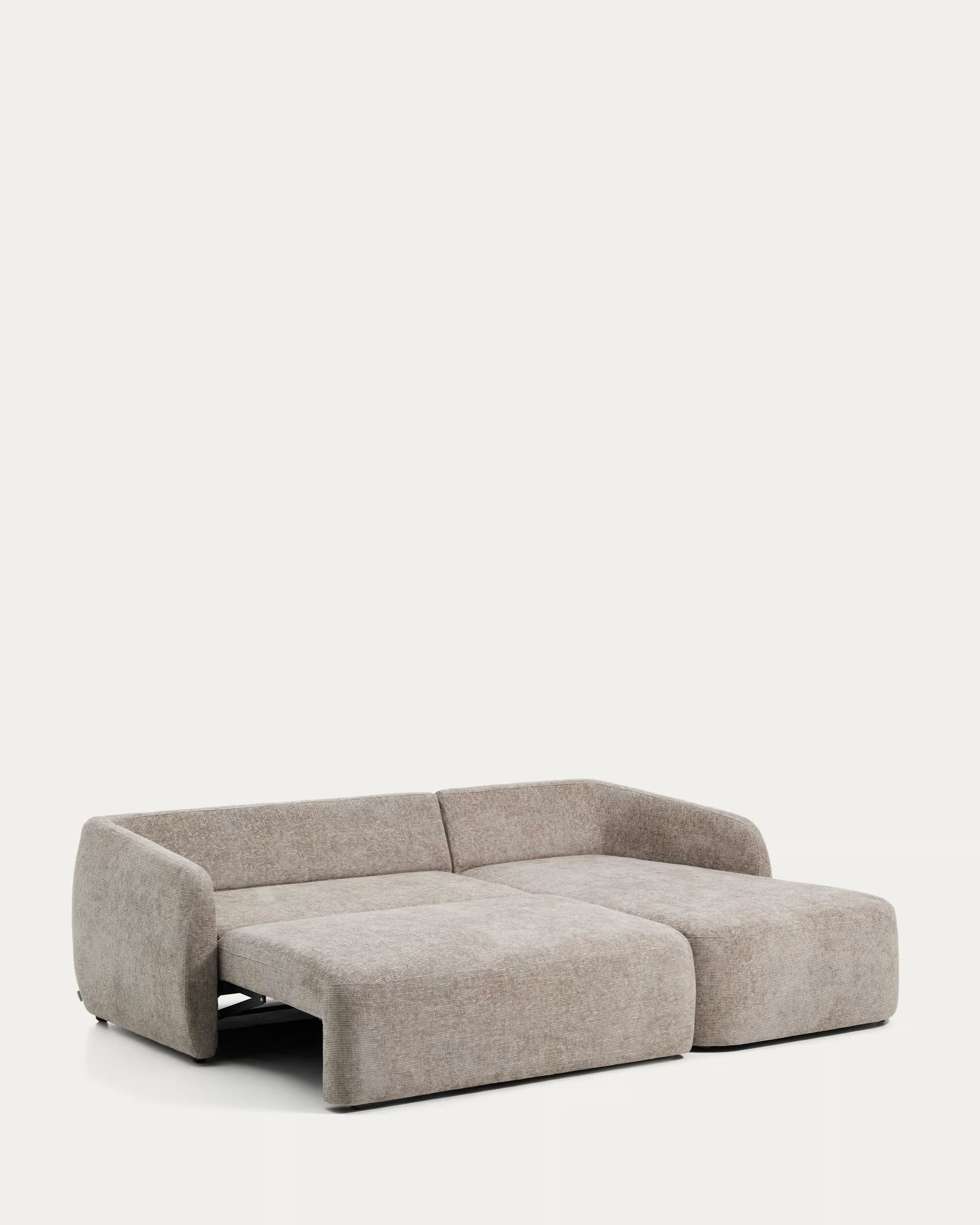 Rechtsseitige 3-Sitzer-Couch mit Schlaffunktion LAIRA taupe