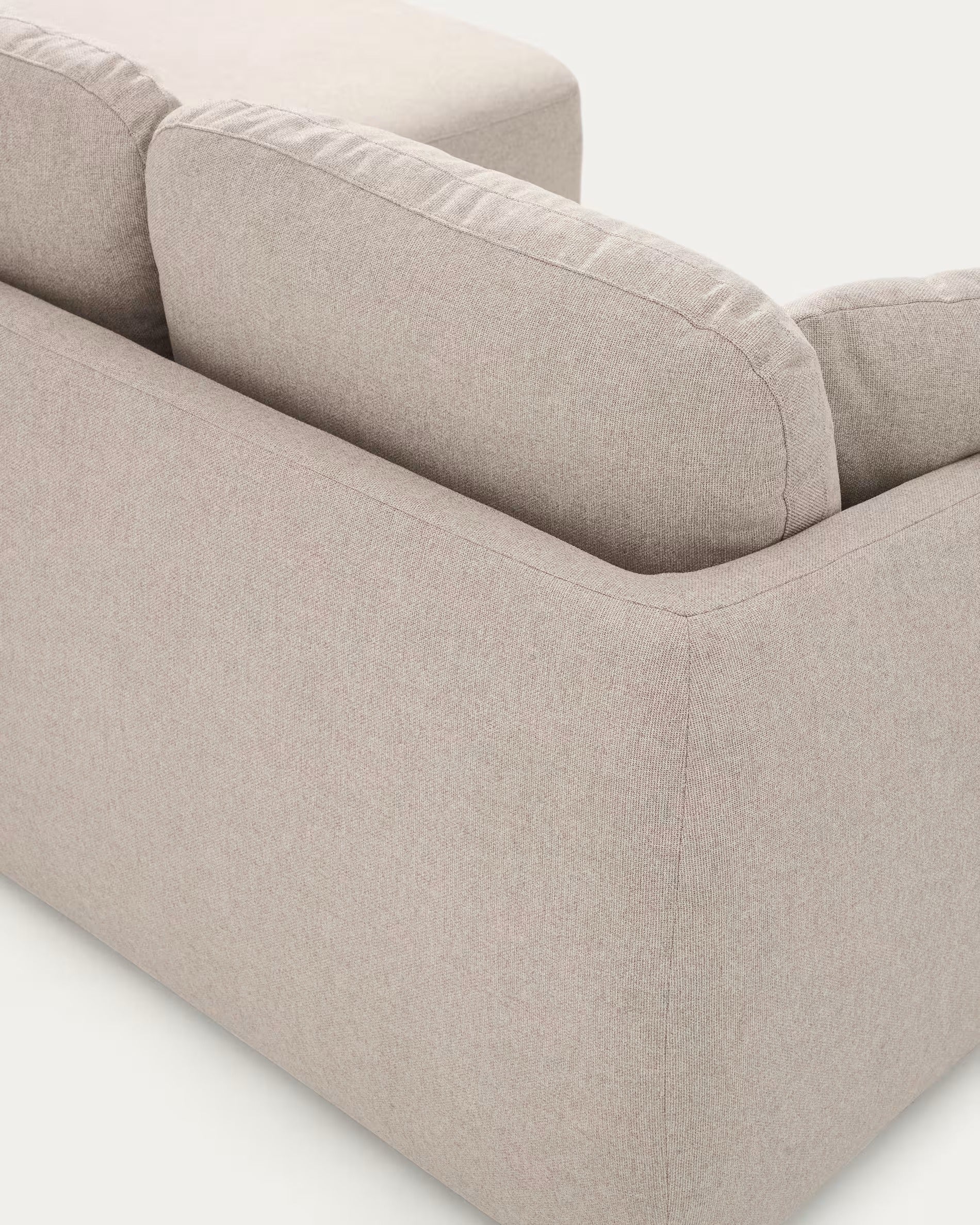 Rechtsseitige 3-Sitzer-Couch mit Schlaffunktion LAIRA beige