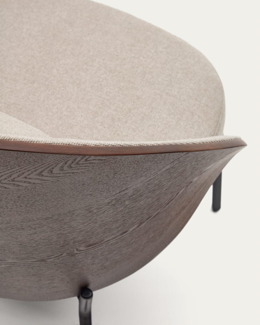 Eama hellbrauner Stuhl mit Wenge Finish