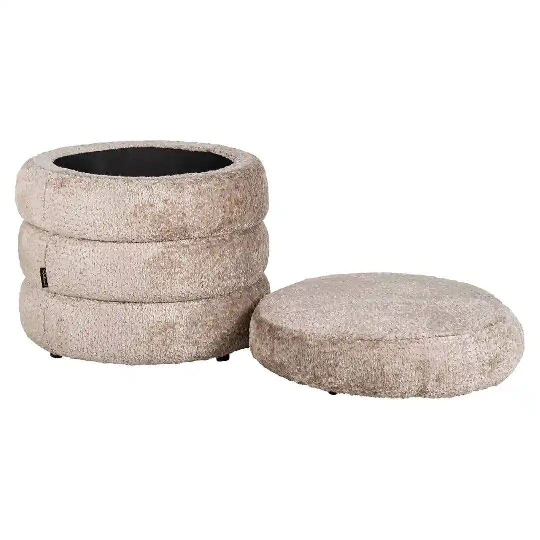 Pouf mit Stauraum ADELE beige