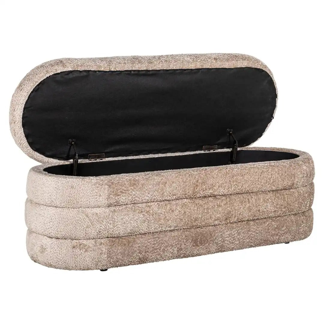 Puf met opbergruimte CAMILLE beige