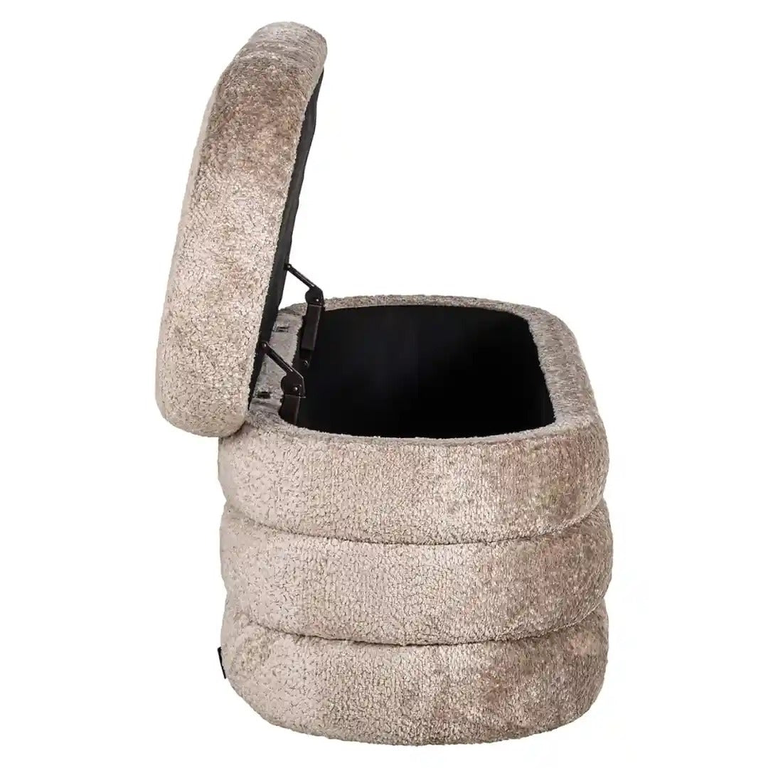 Puf met opbergruimte CAMILLE beige