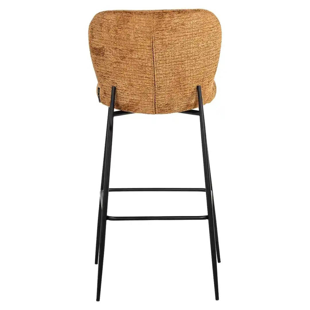 Barhocker DARBY braun mit schwarzem Fuß