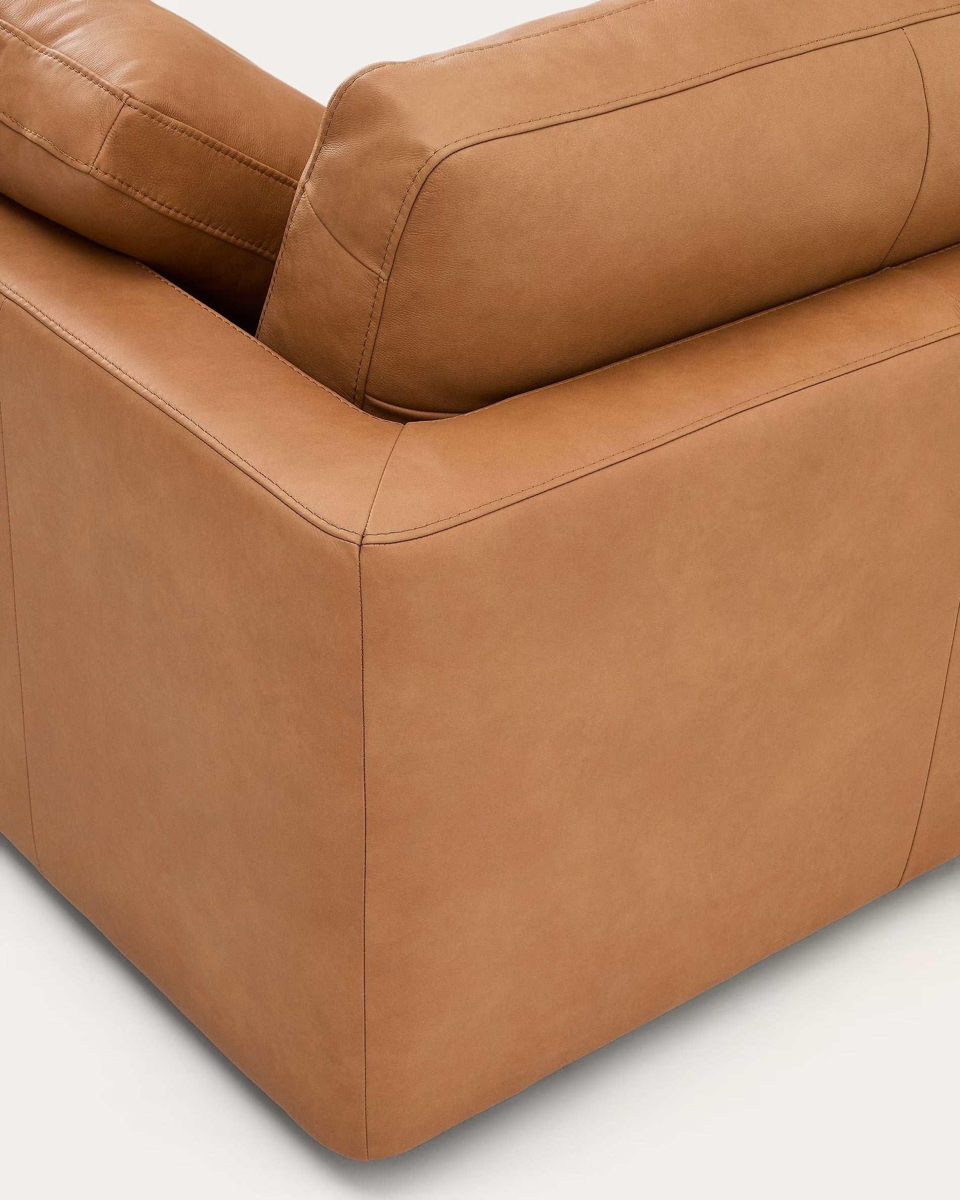 4-seater left-facing corner sofa GALA natural leather