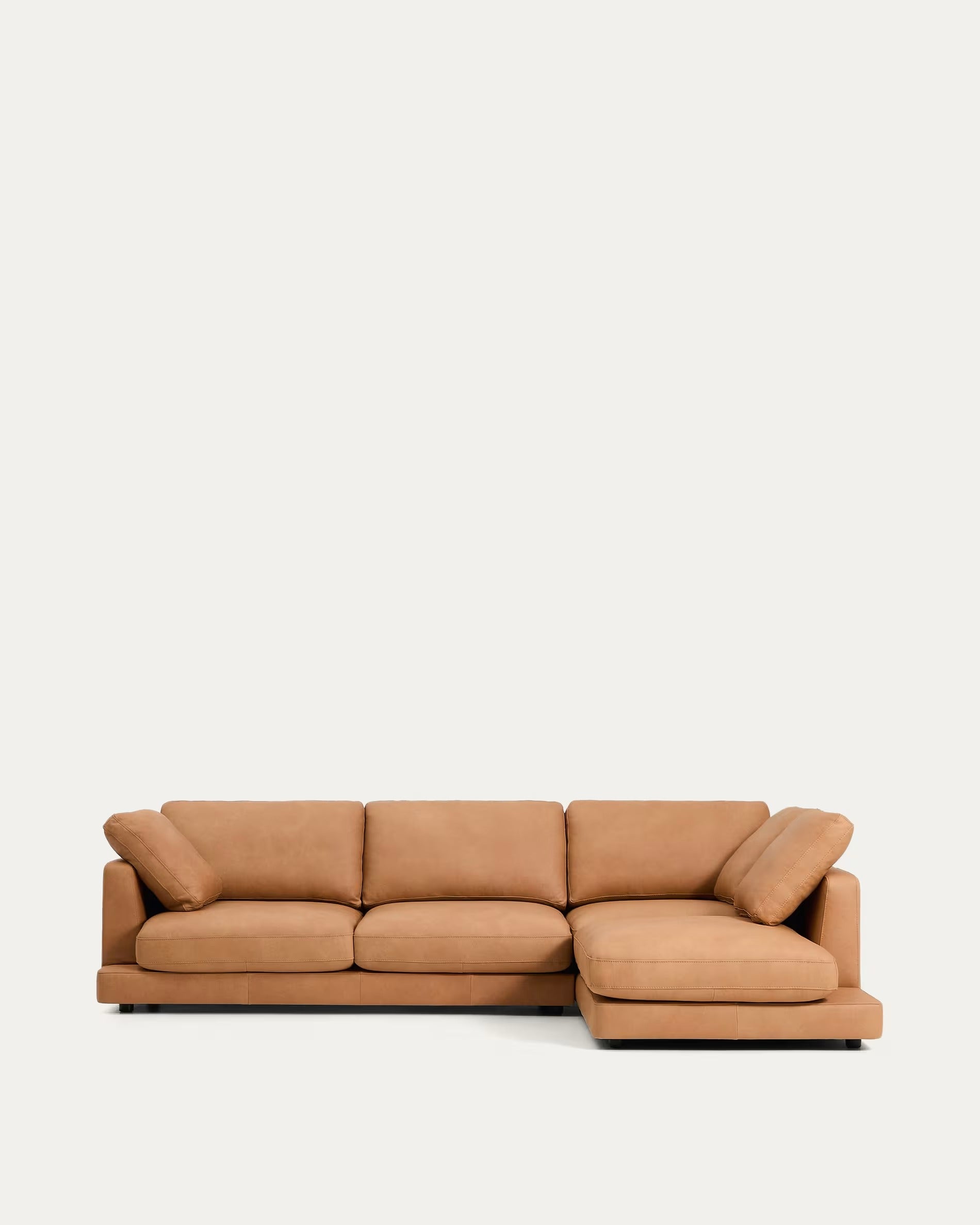 4-seater right-facing corner sofa GALA natural leather
