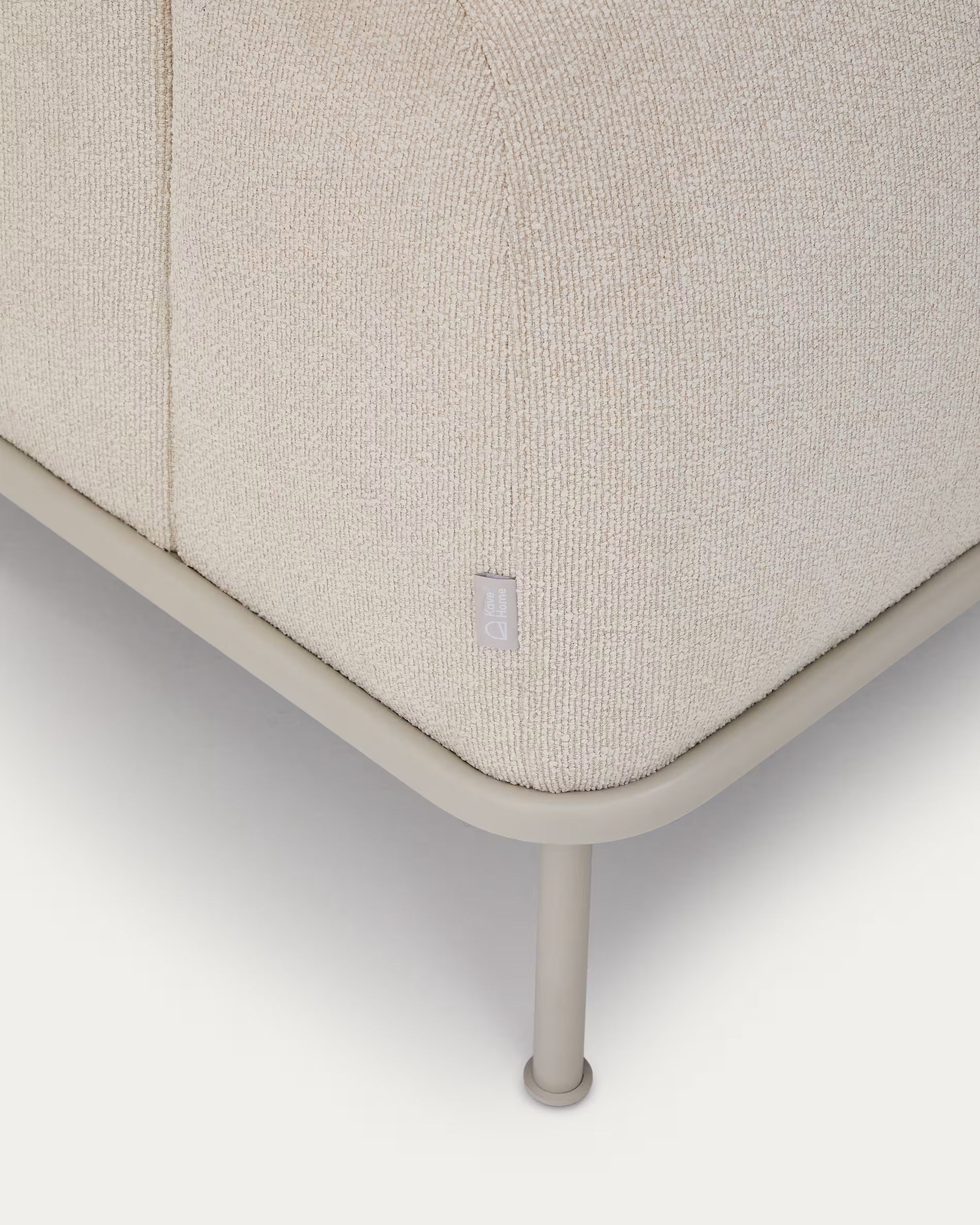 AURUM 3-Sitzer-Sofa, ecrufarbene Chenille mit beigem Untergestell