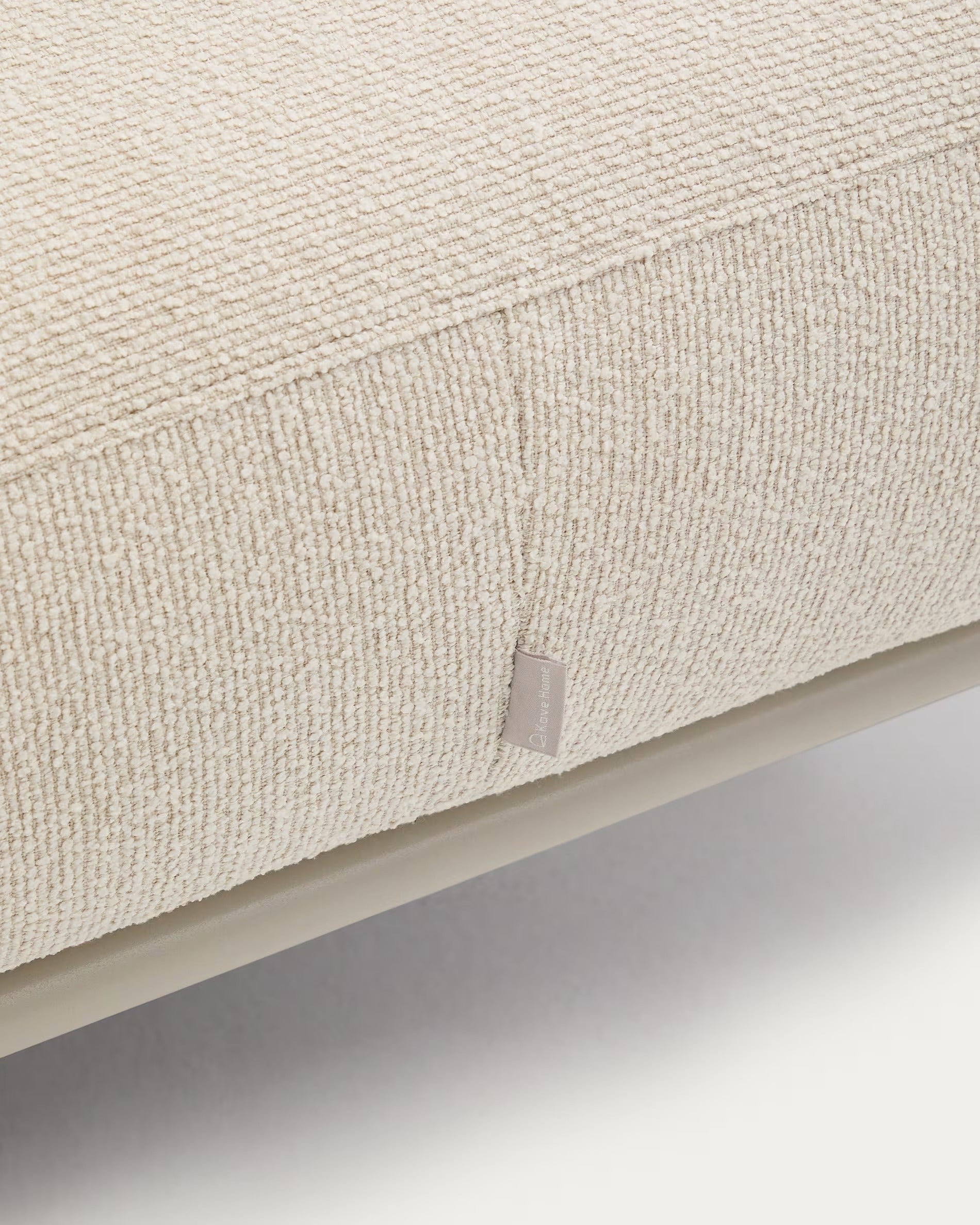 Voetensteun AURUM ecru chenille met beige basis
