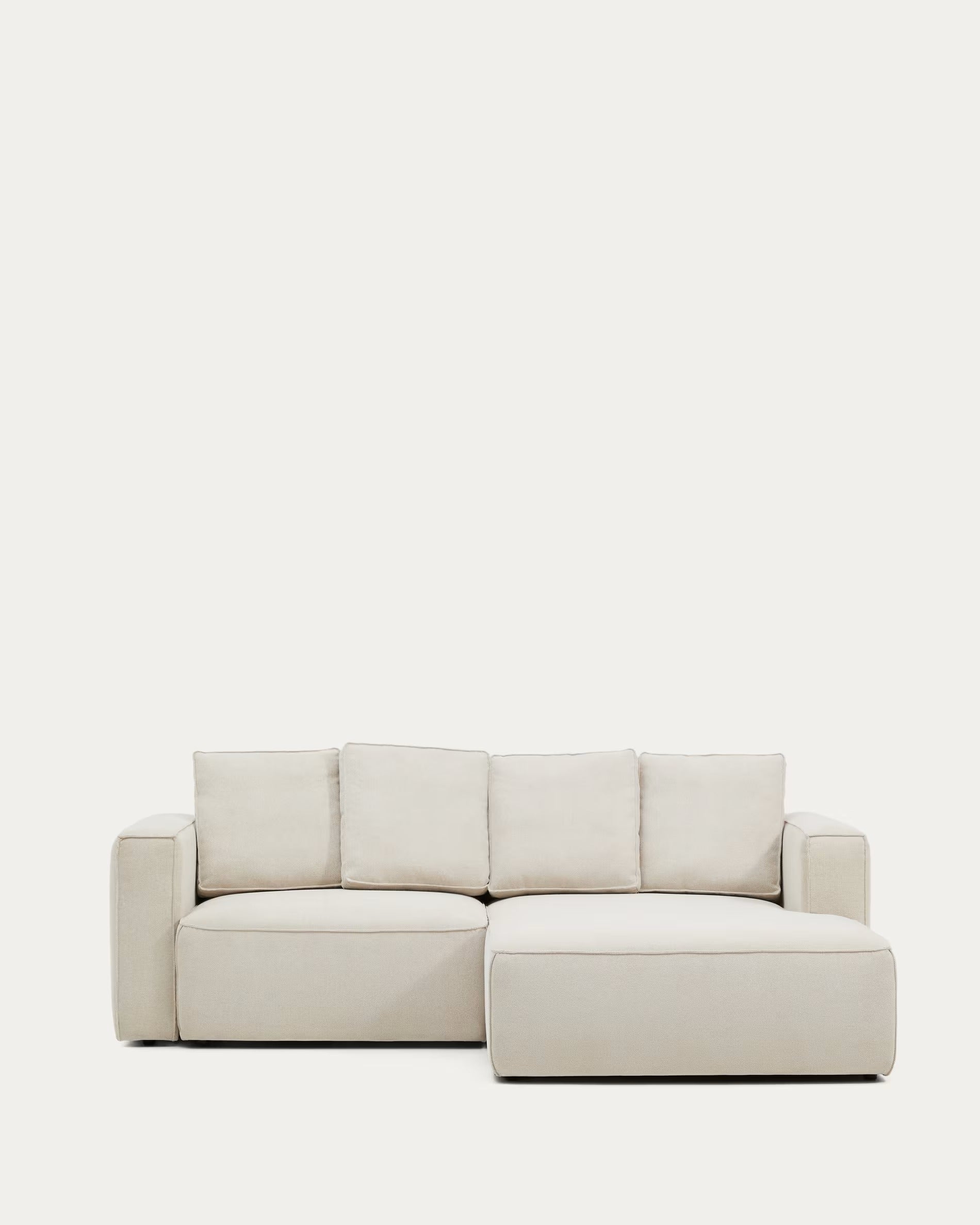 Rechtsseitige 3-Sitzer-Couch mit Schlaffunktion MARELA beige