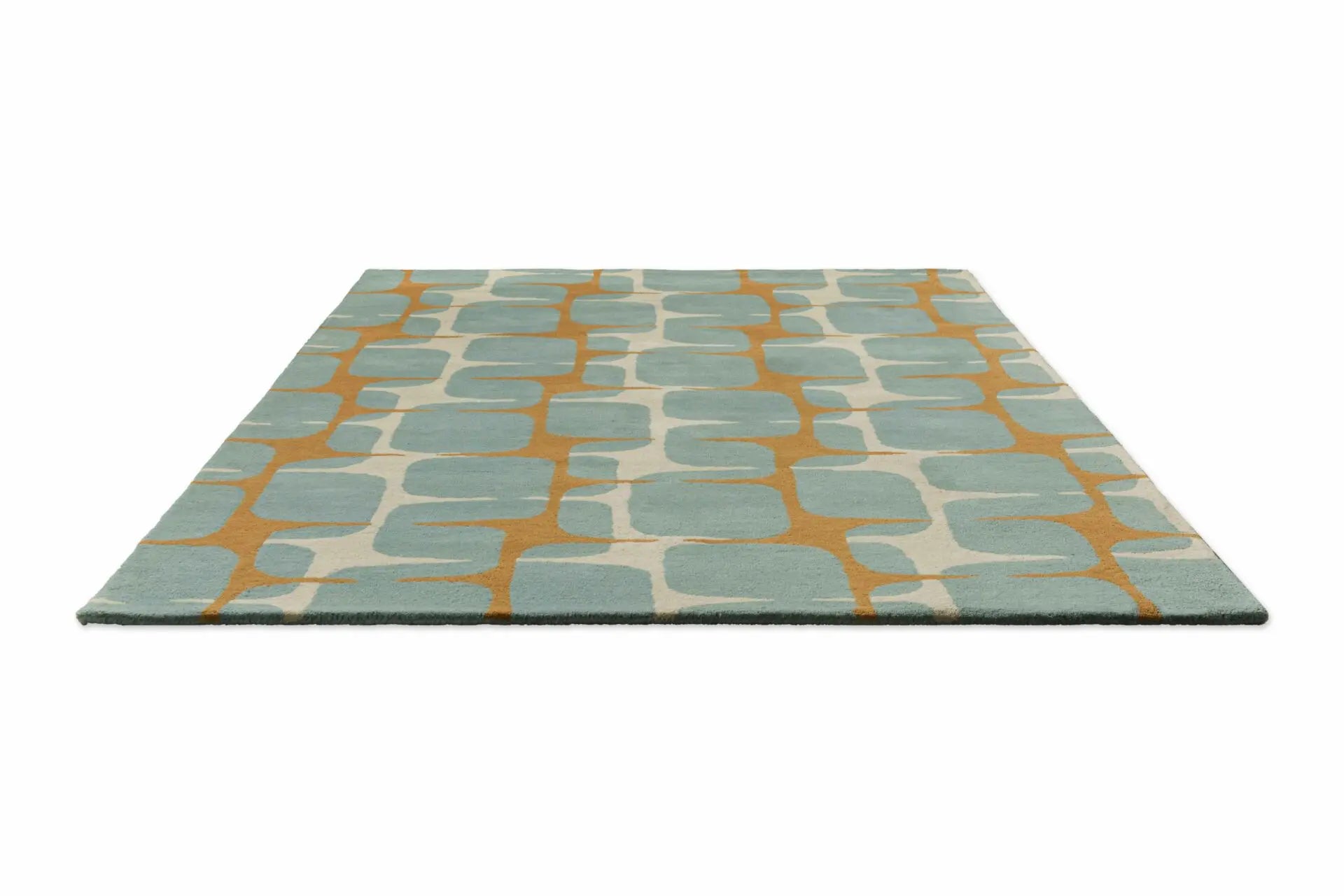 Vloerkleed GOING LOHKO beige met turquoise en oranje