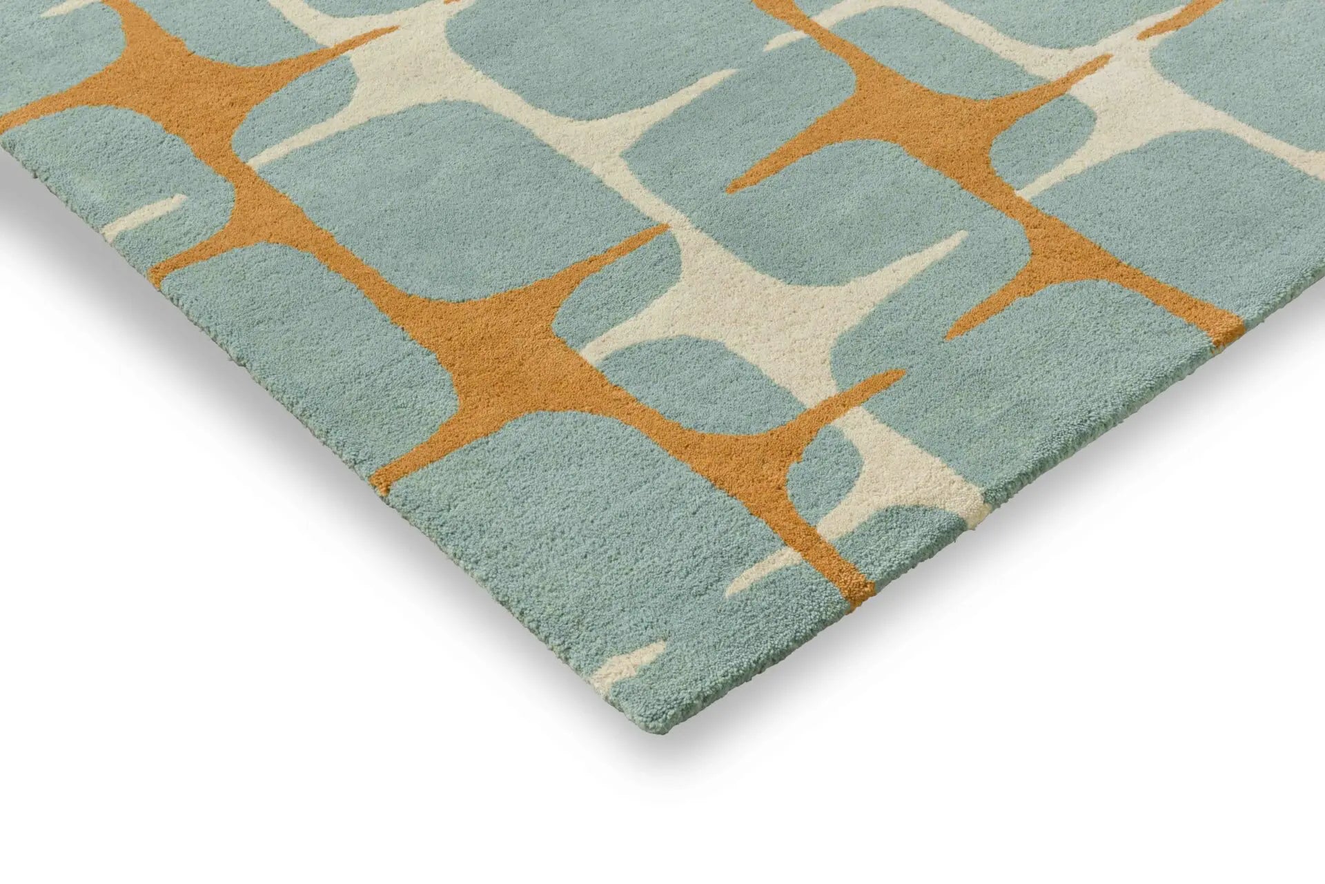 Vloerkleed GOING LOHKO beige met turquoise en oranje