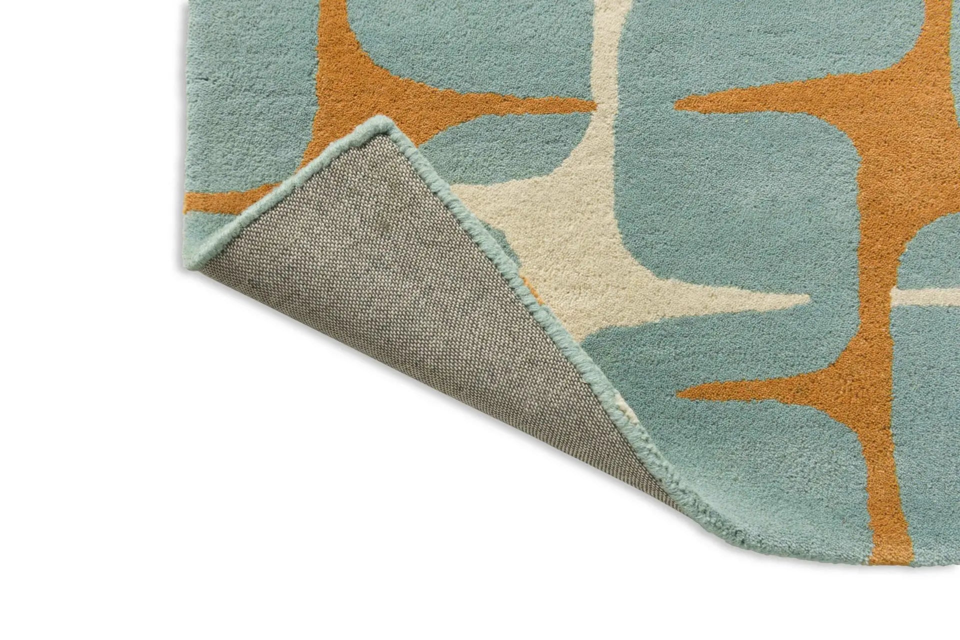 Vloerkleed GOING LOHKO beige met turquoise en oranje