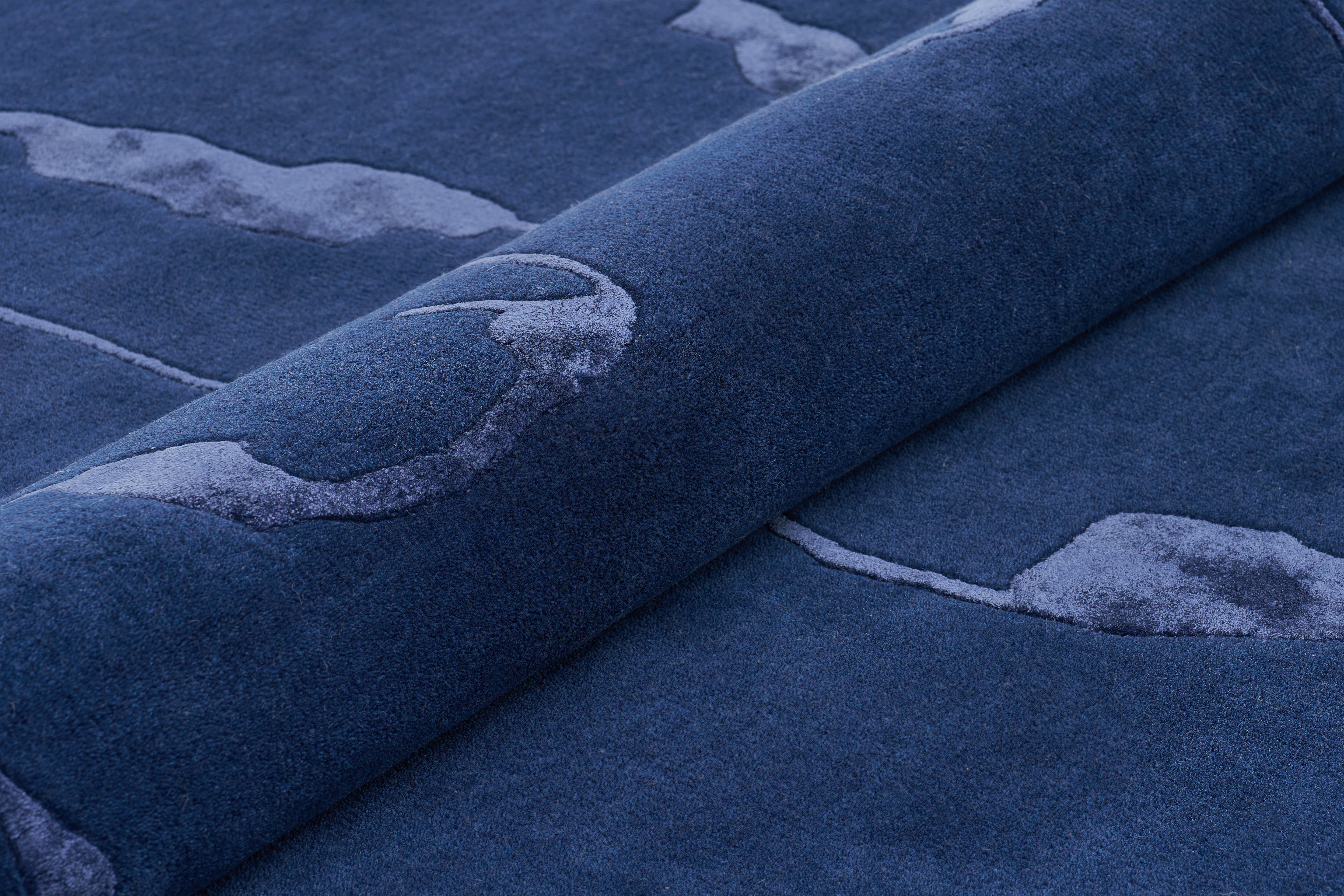 CANYON SHAPES rug blue