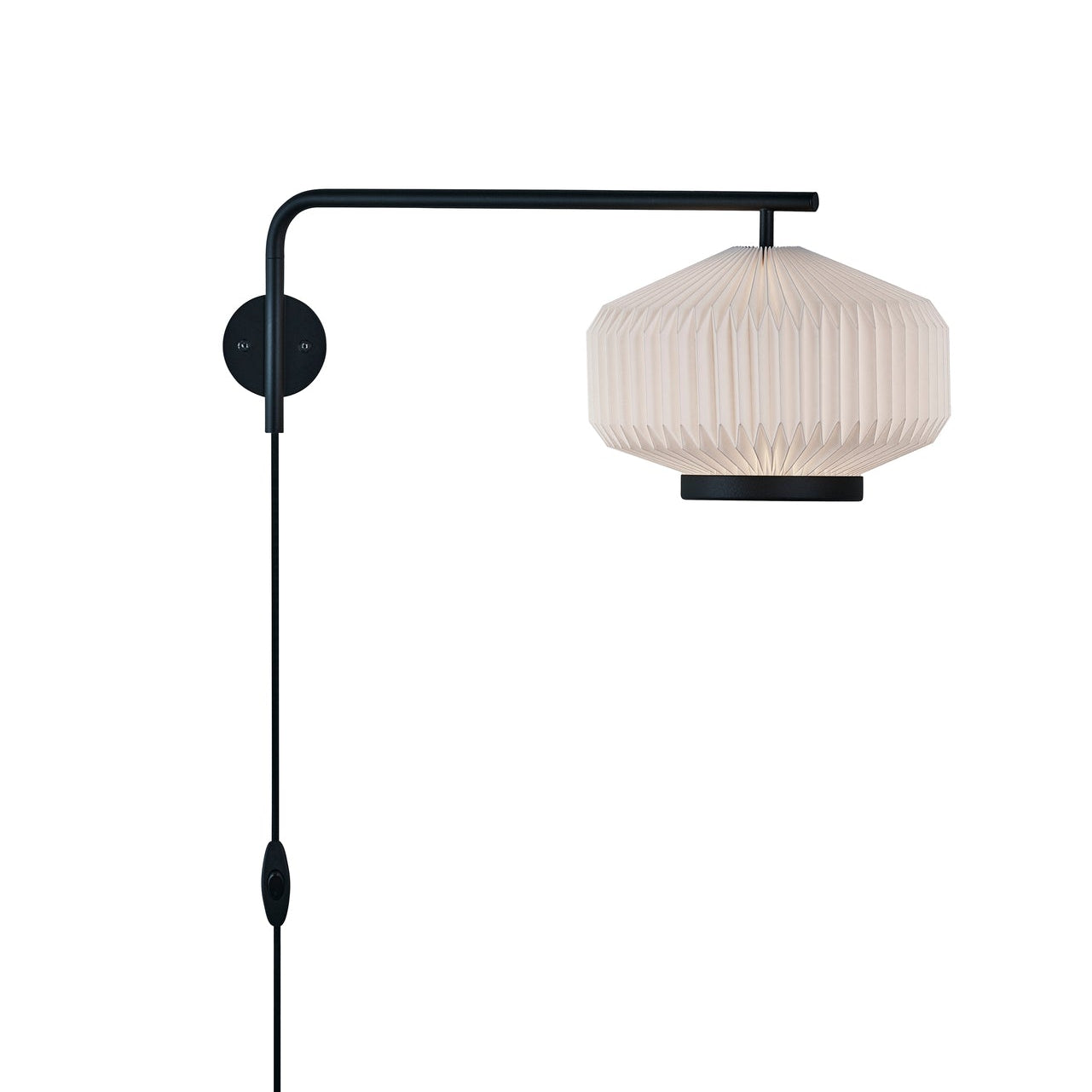 Lampa ścienna MODEL 286 SHIBUI biały z czarną podstawą – Le Klint
