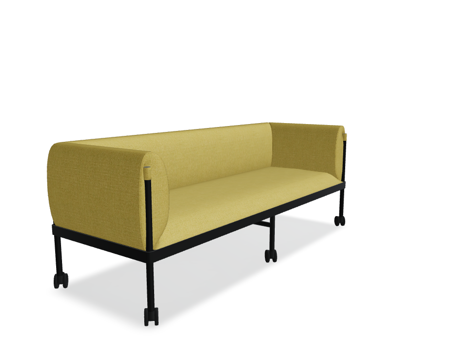 3-Sitzer-Sofa niedrig gepolsterte Stelzen