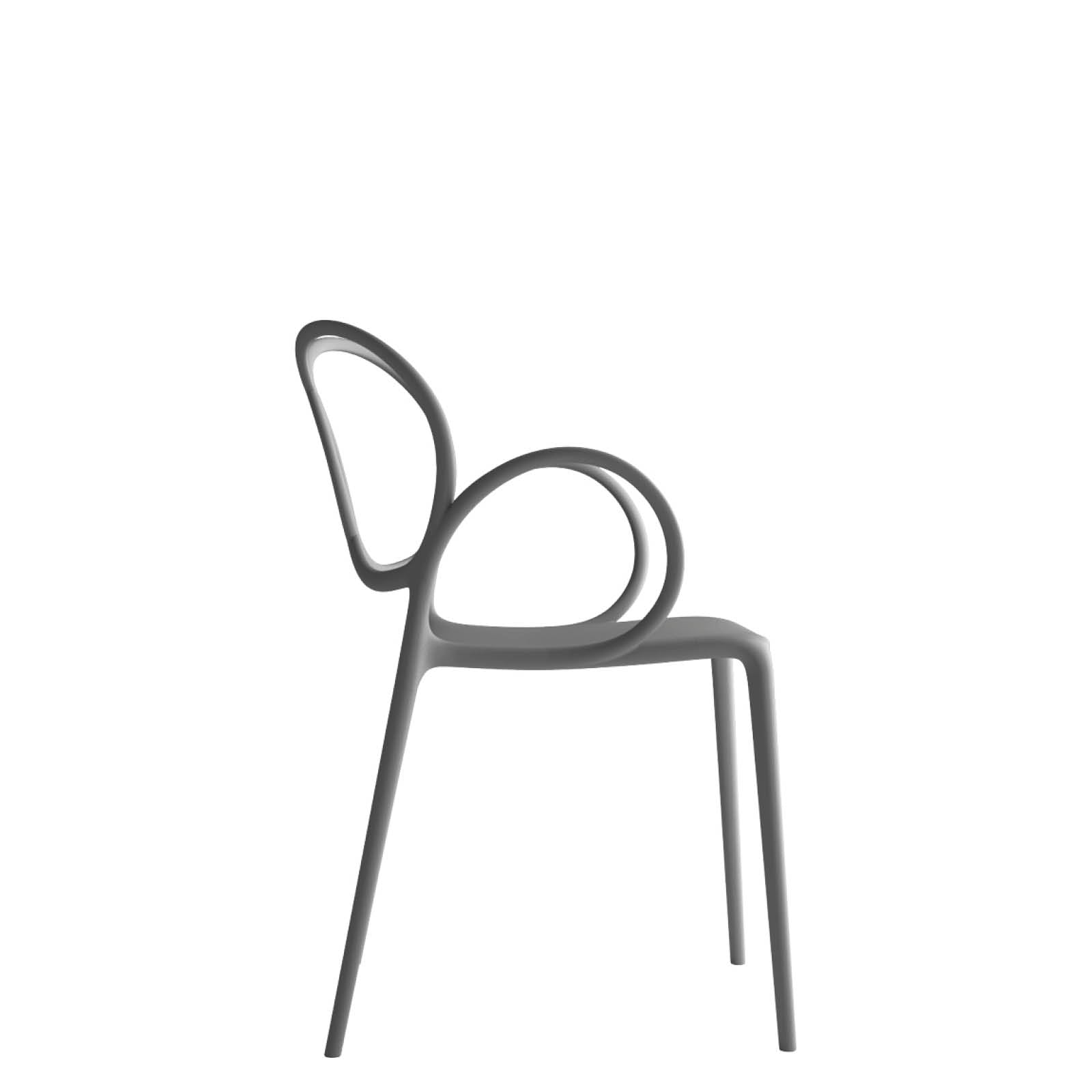 Stuhl mit Sissi dunkelgrauen Armlehnen