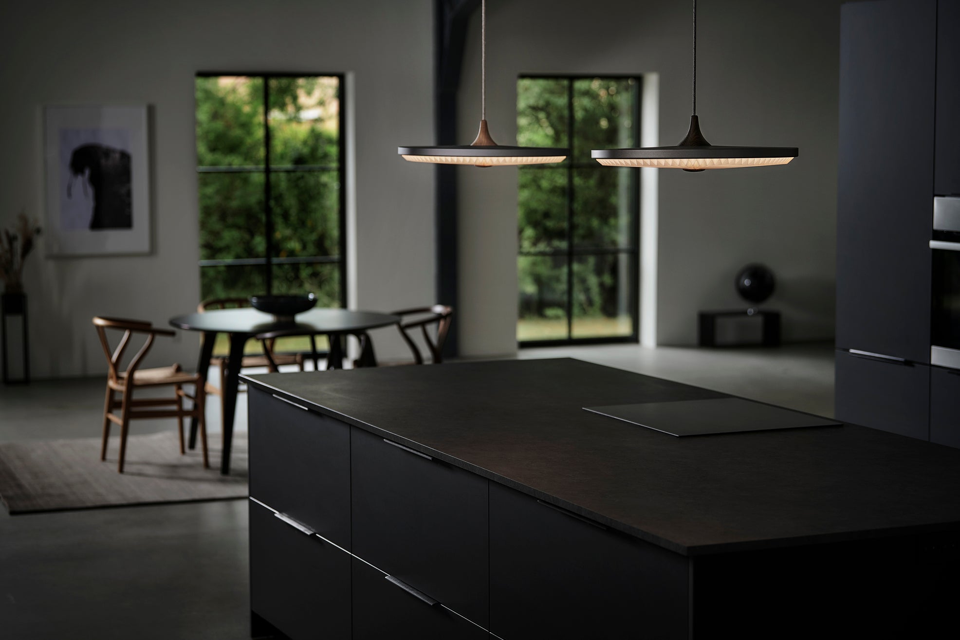 Pendelleuchte MODELL 198 SOLEIL helles Eichenholz