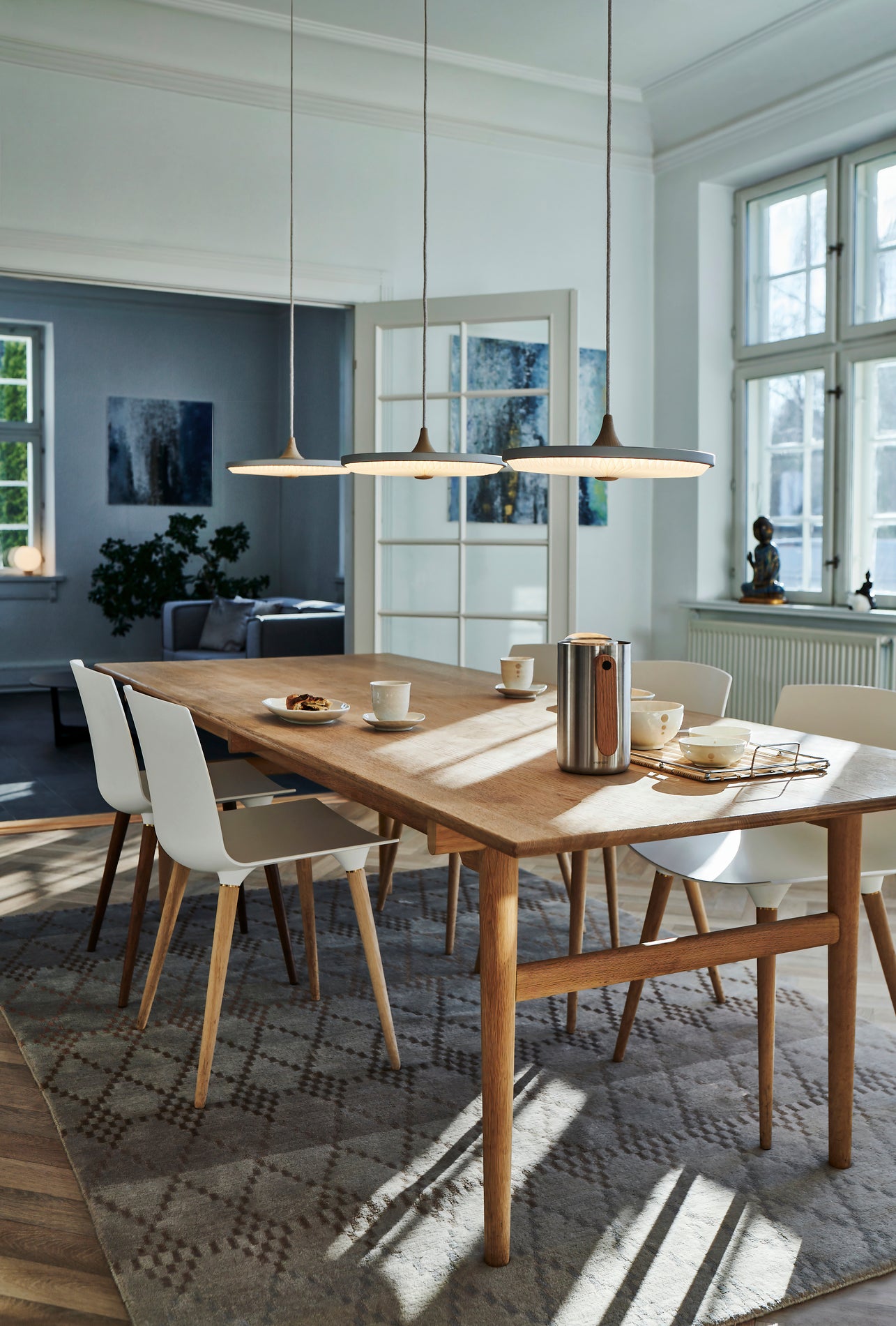 Pendelleuchte MODELL 198 SOLEIL helles Eichenholz