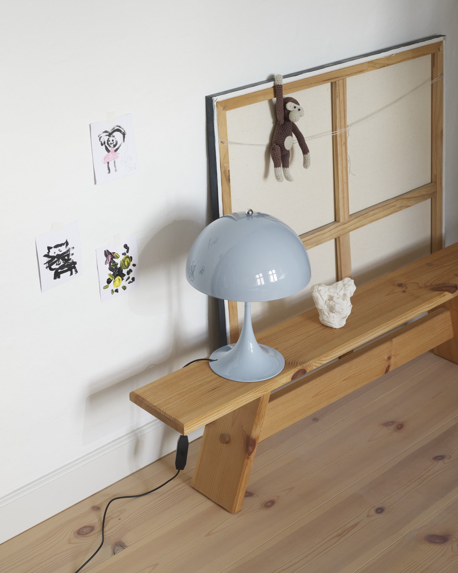 Portable Lamp PANTHELLA 250 Blue Opal