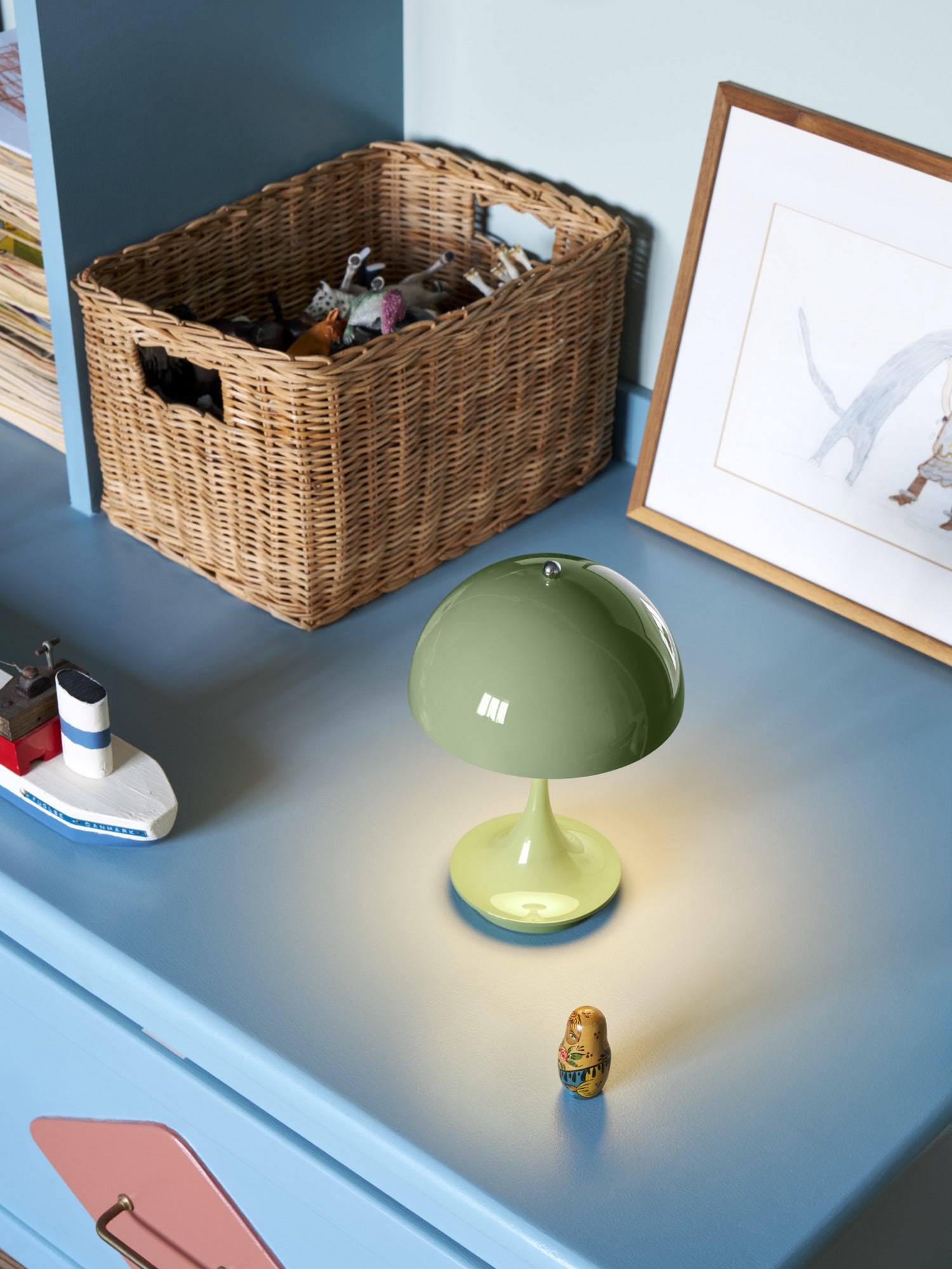 Tragbare Lampe PANTHELLA 160 grün