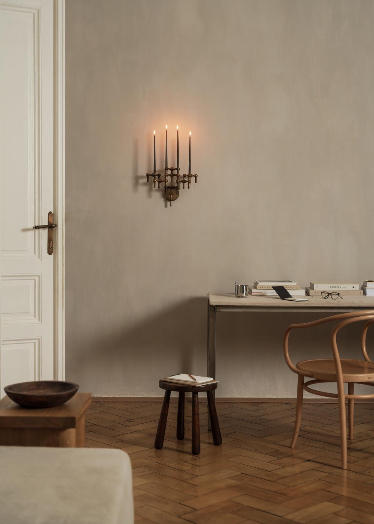 Wall Candle Holder STOFF NAGEL bronzed brass