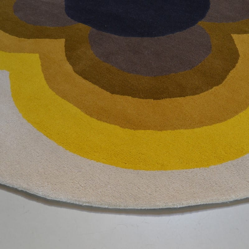 Round rug SUNFLOWER yellow