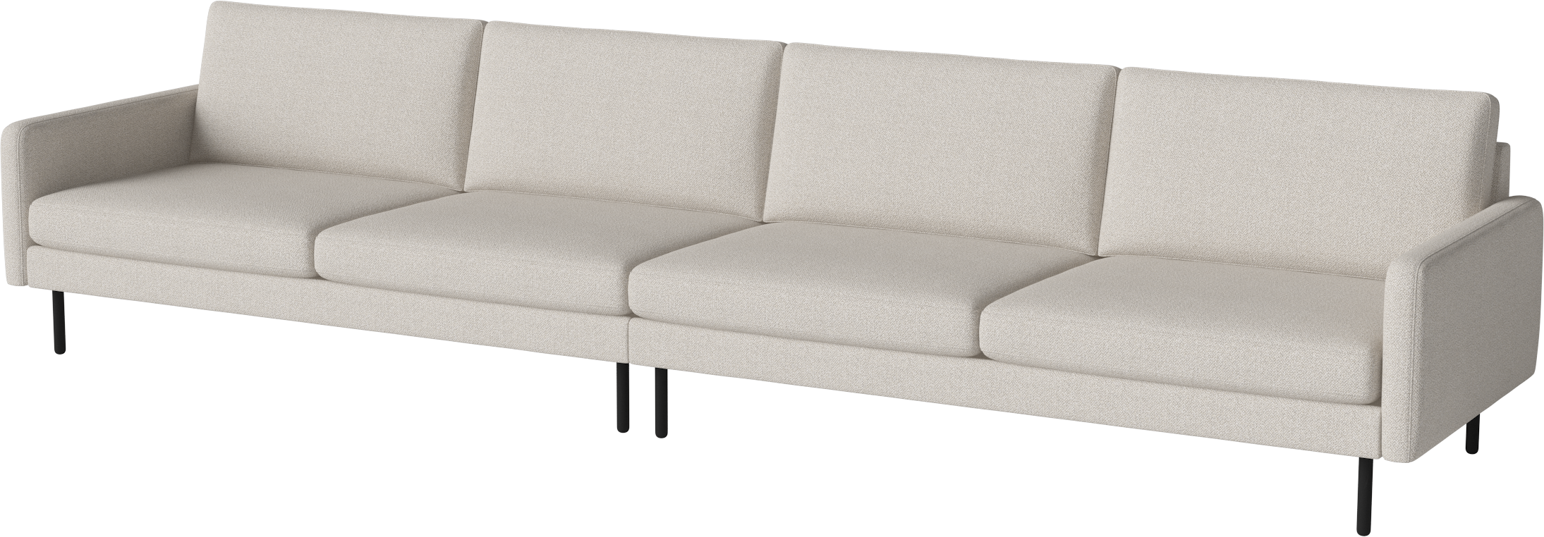 5-Personen-Sofa Scandinavia Remix-Basis aus schwarzem Eichenholz