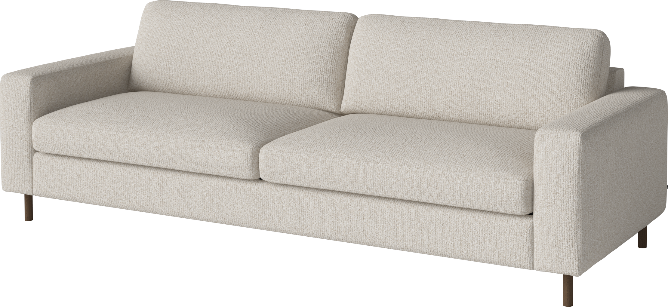 Sofa 3-zits SCANDINAVIA met een basis van donker eikenhout