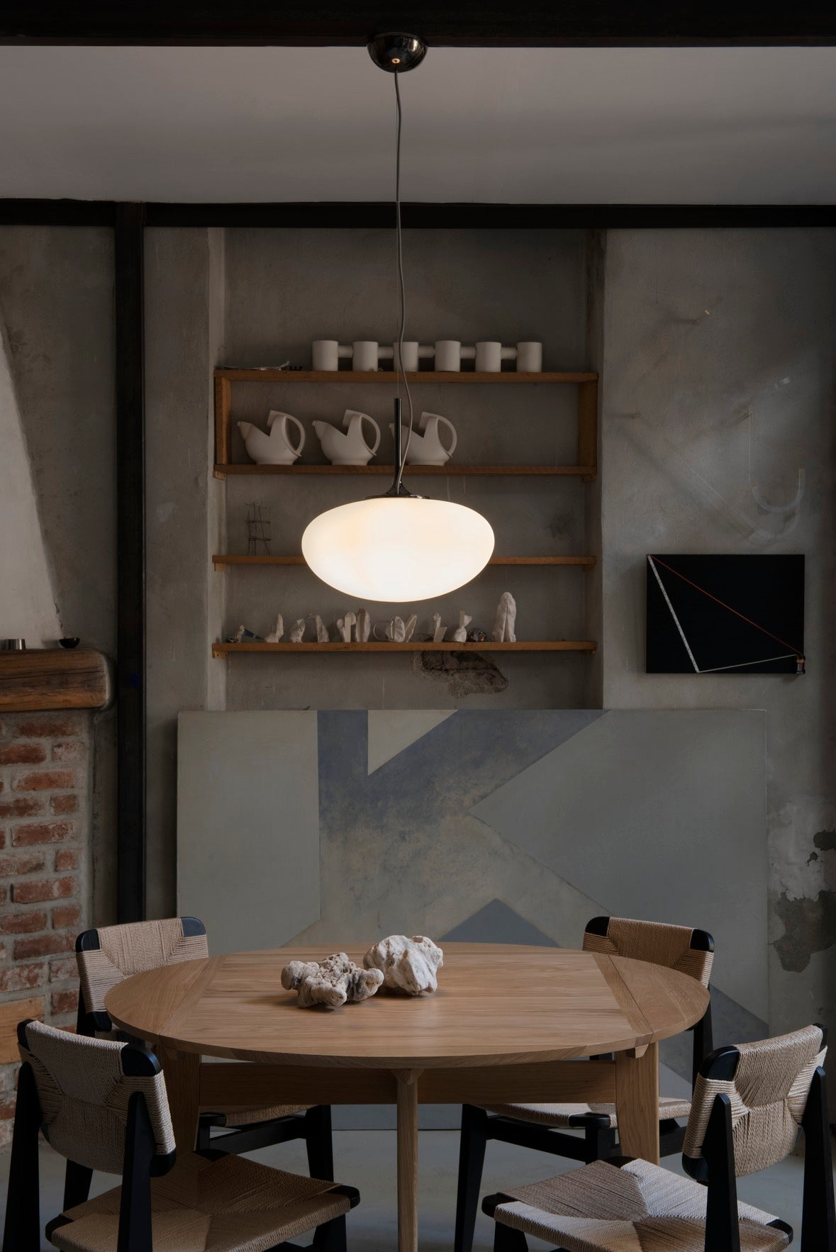 Uittrekbare tafel B-TABLE van notenhout