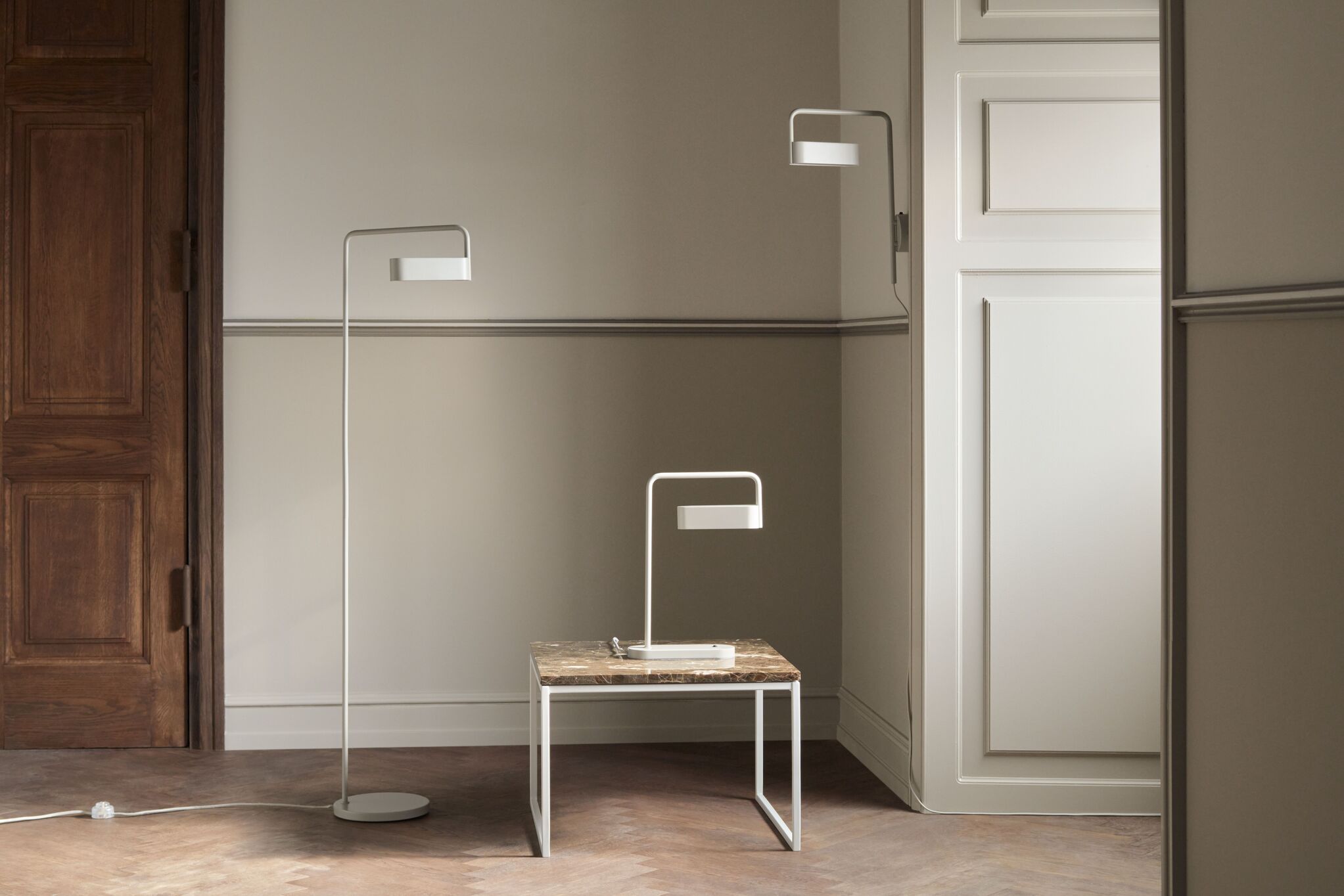 Salontafel COMO grijze stalen basis