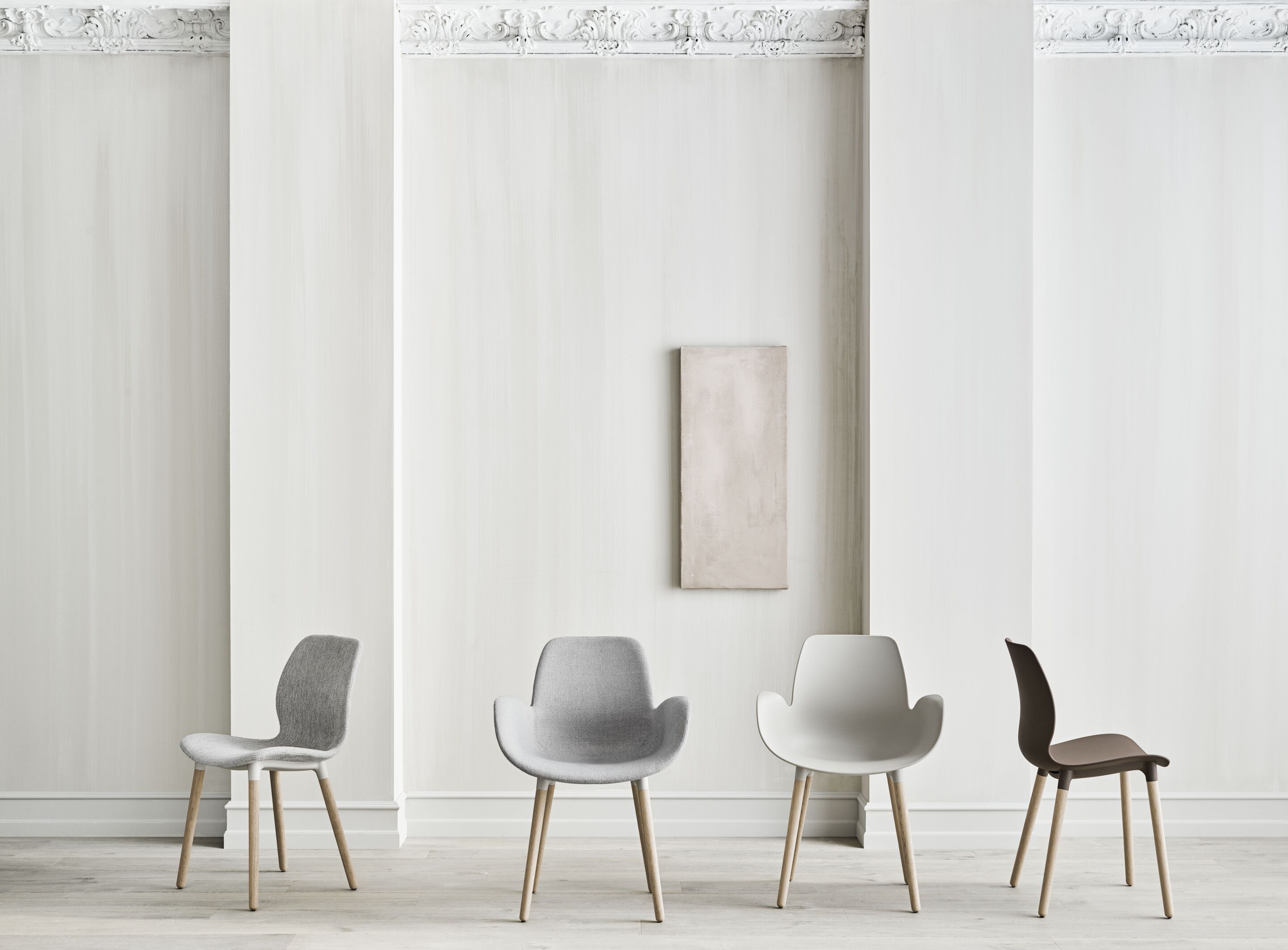 Zetel met armleuningen SEED beige met beige basis