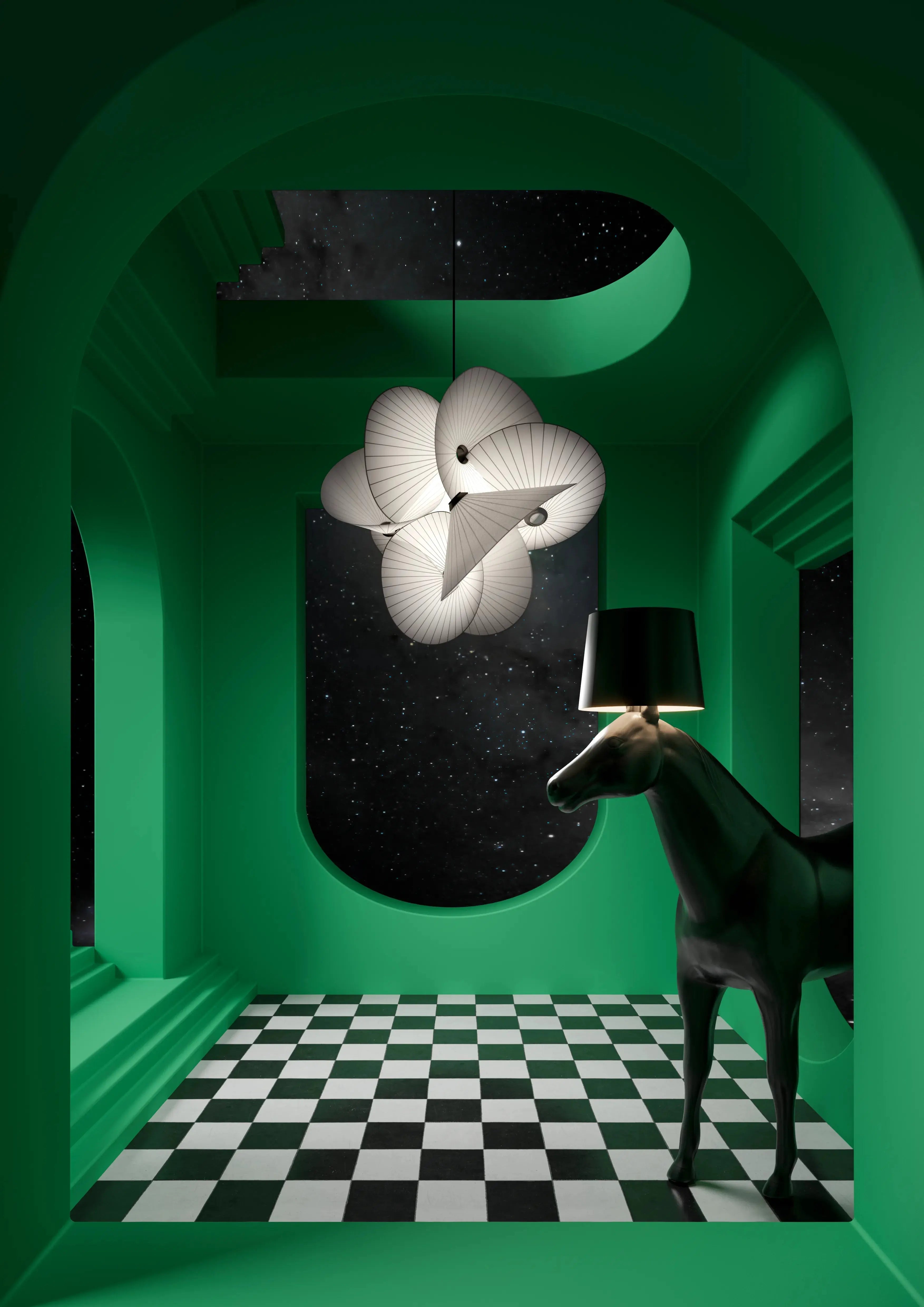 Lampa wisząca SERPENTINE LIGHT biały – Moooi